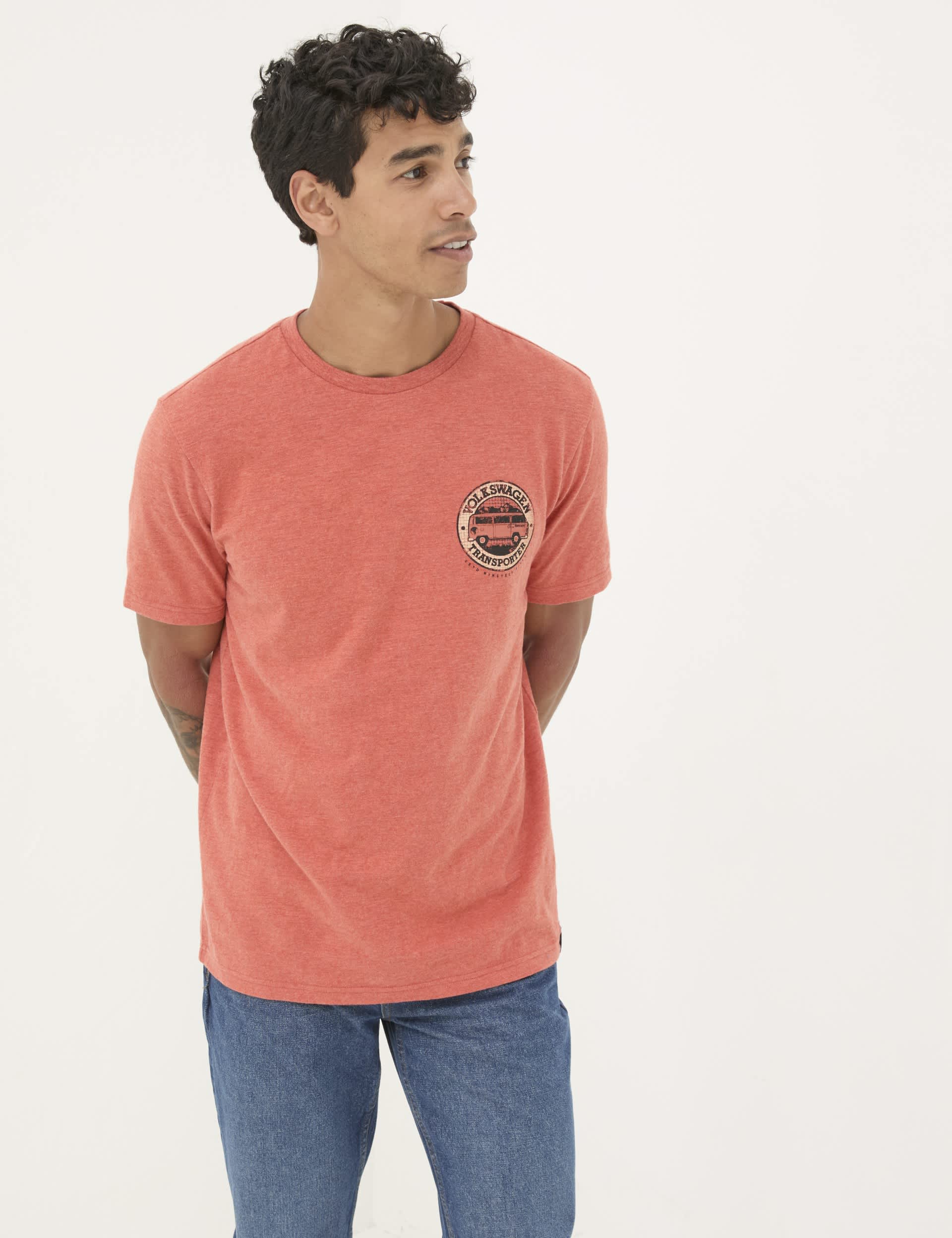 Fatface Men's Pure Cotton VW Transporter Graphic T-Shirt