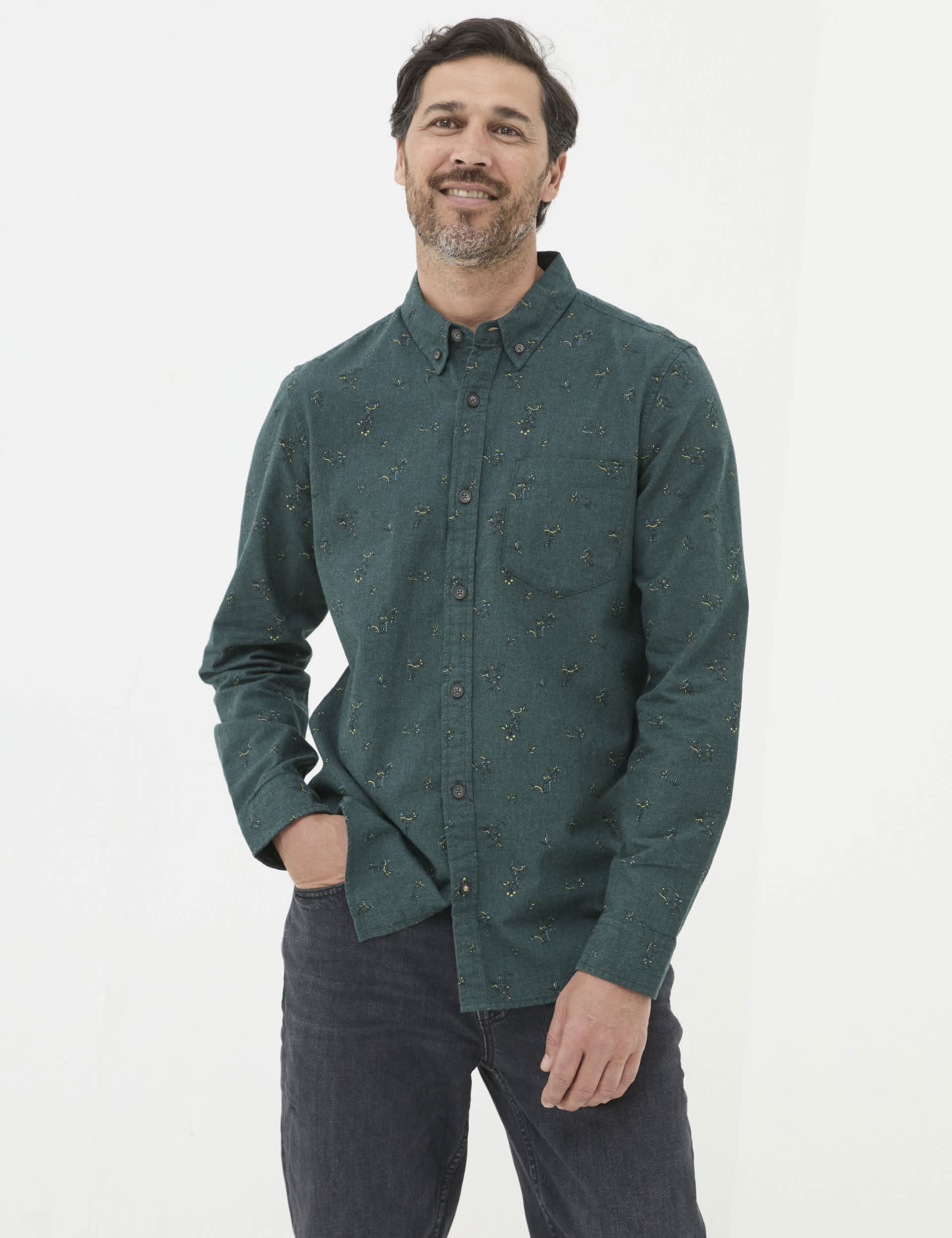 Fatface Men's Pure Cotton Floral Print Shirt