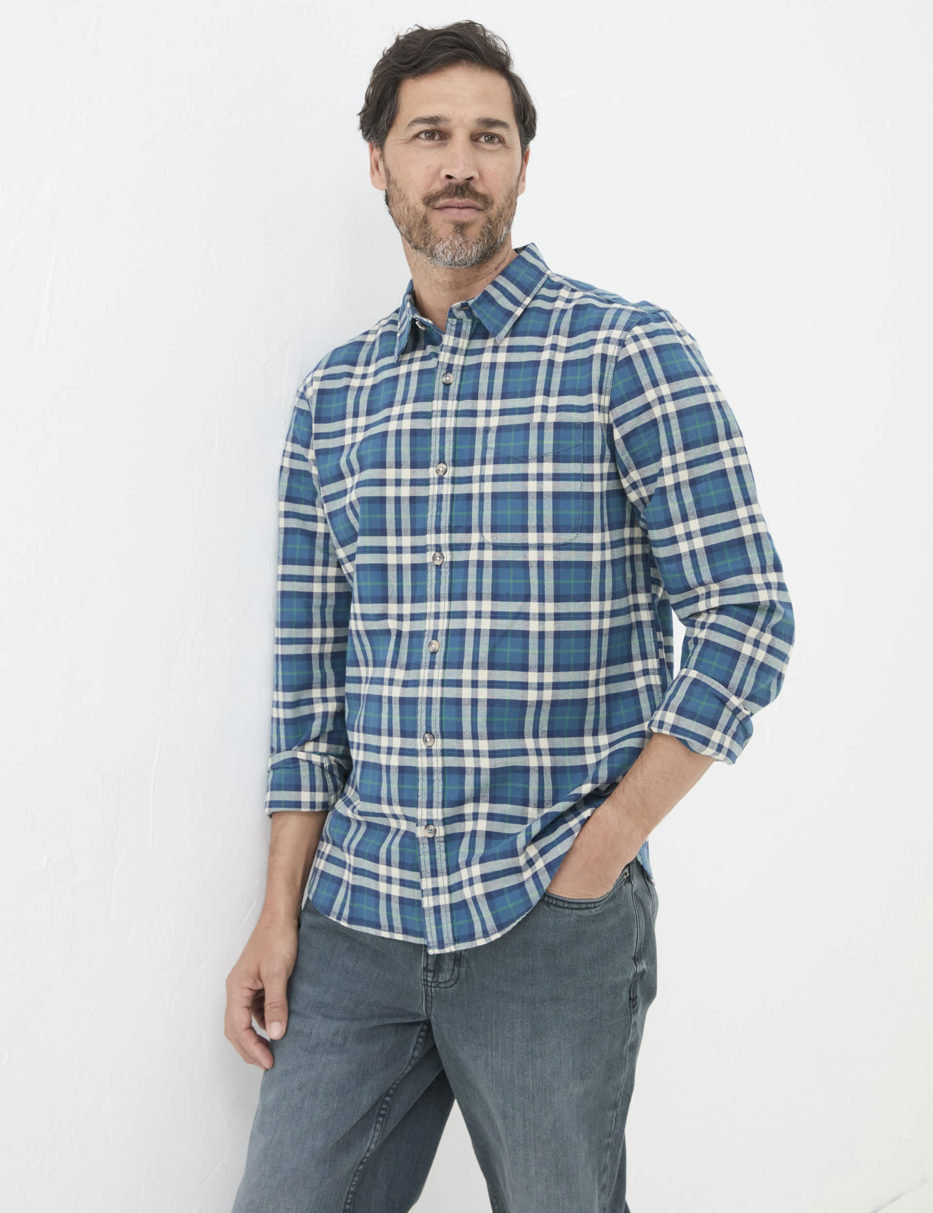 Fatface Men's Pure Cotton Check Print Shirt