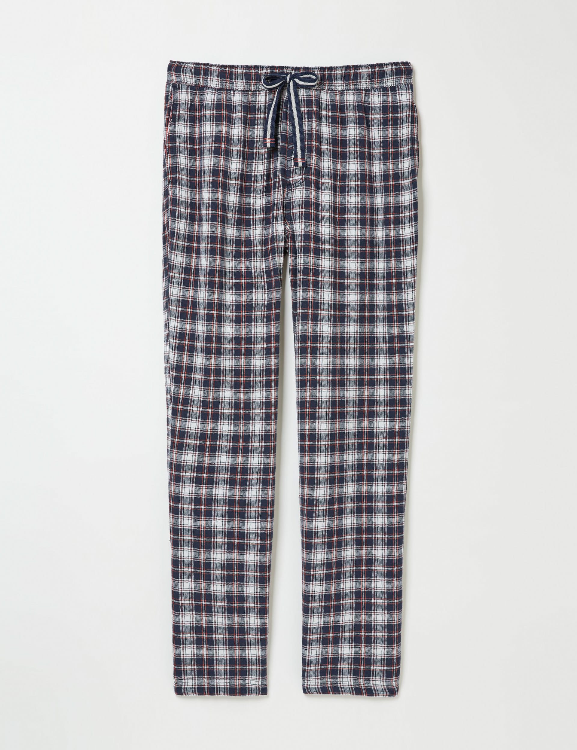 Fatface Men's Pure Cotton Checked Pyjama Bottoms - XXLREG - Navy Mix, Navy Mix