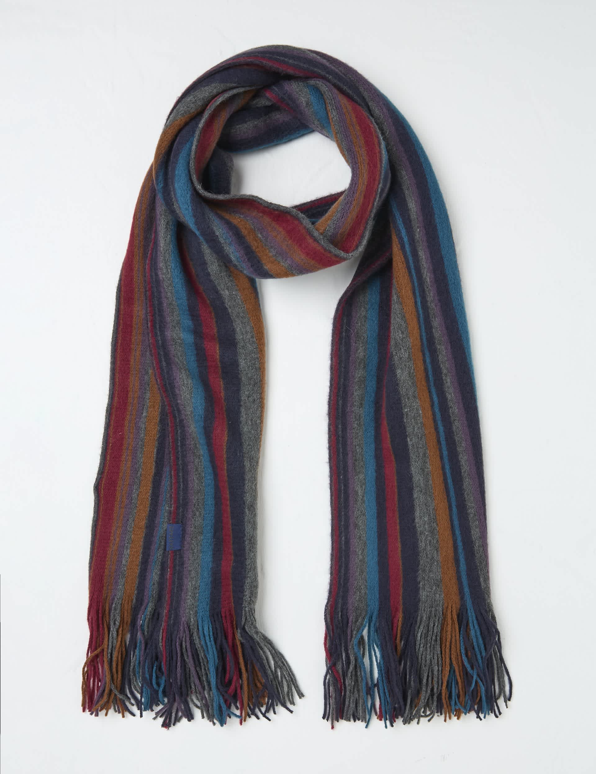 Fatface Men's Striped Scarf - Multi, Multi