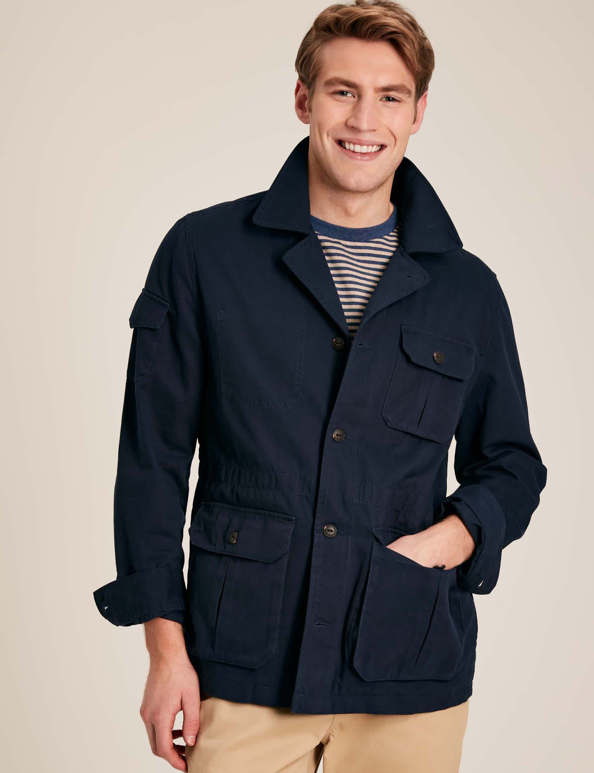 Joules Men's Pure Cotton Harrington Jacket - S - Navy, Navy