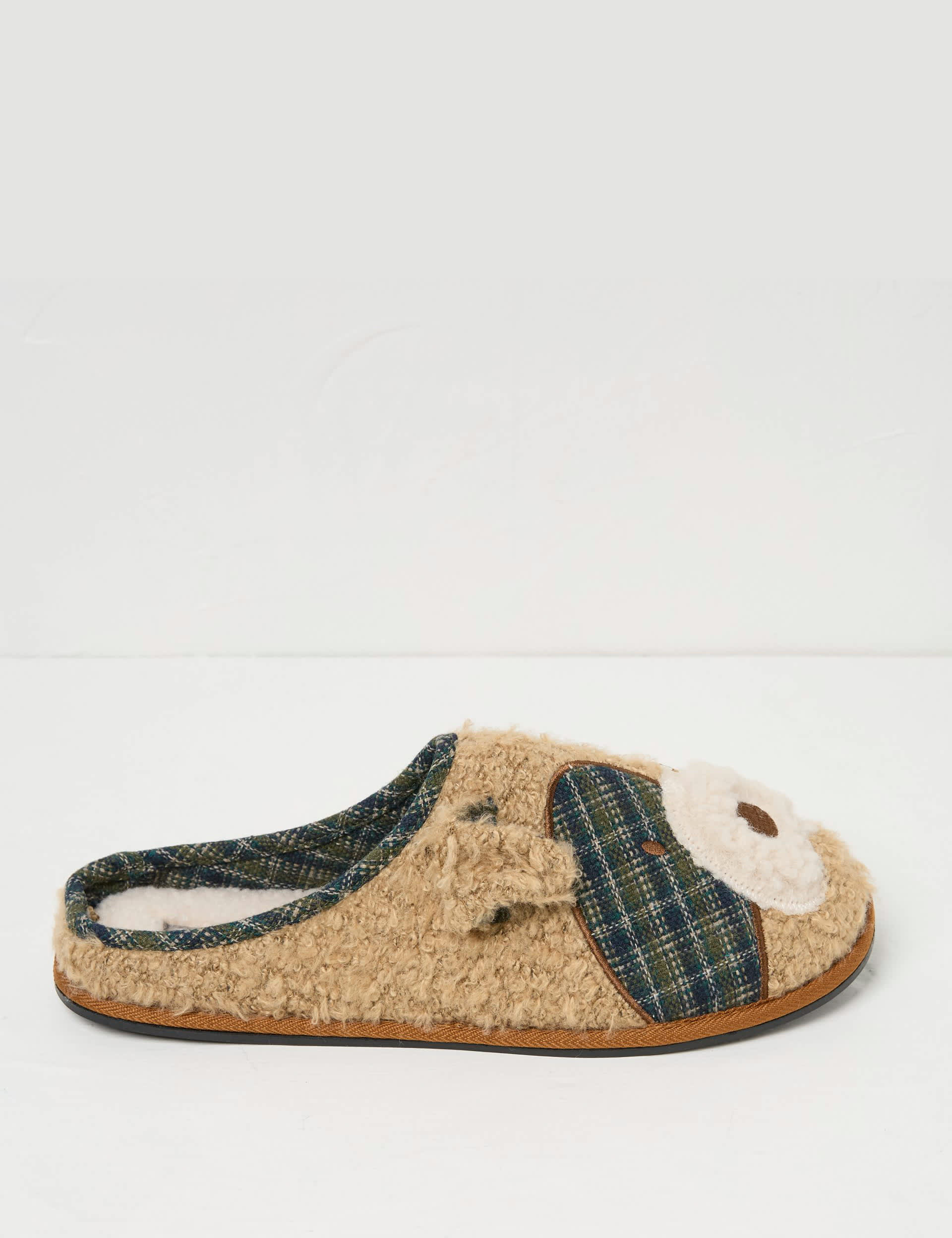 Fatface Men's Terrier Slippers - M - Tan, Tan