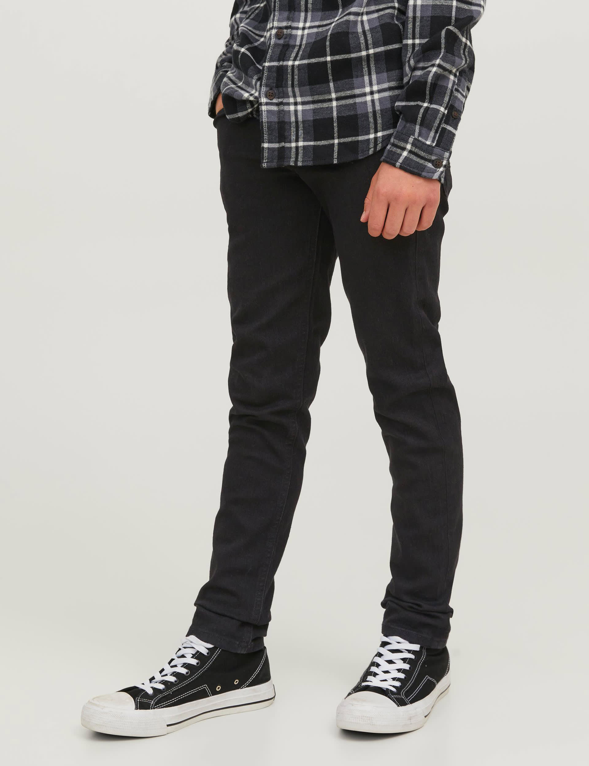 Jack & Jones Junior Boys Slim Cotton Rich Jeans (8-16 Yrs) - 12y - Black, Black