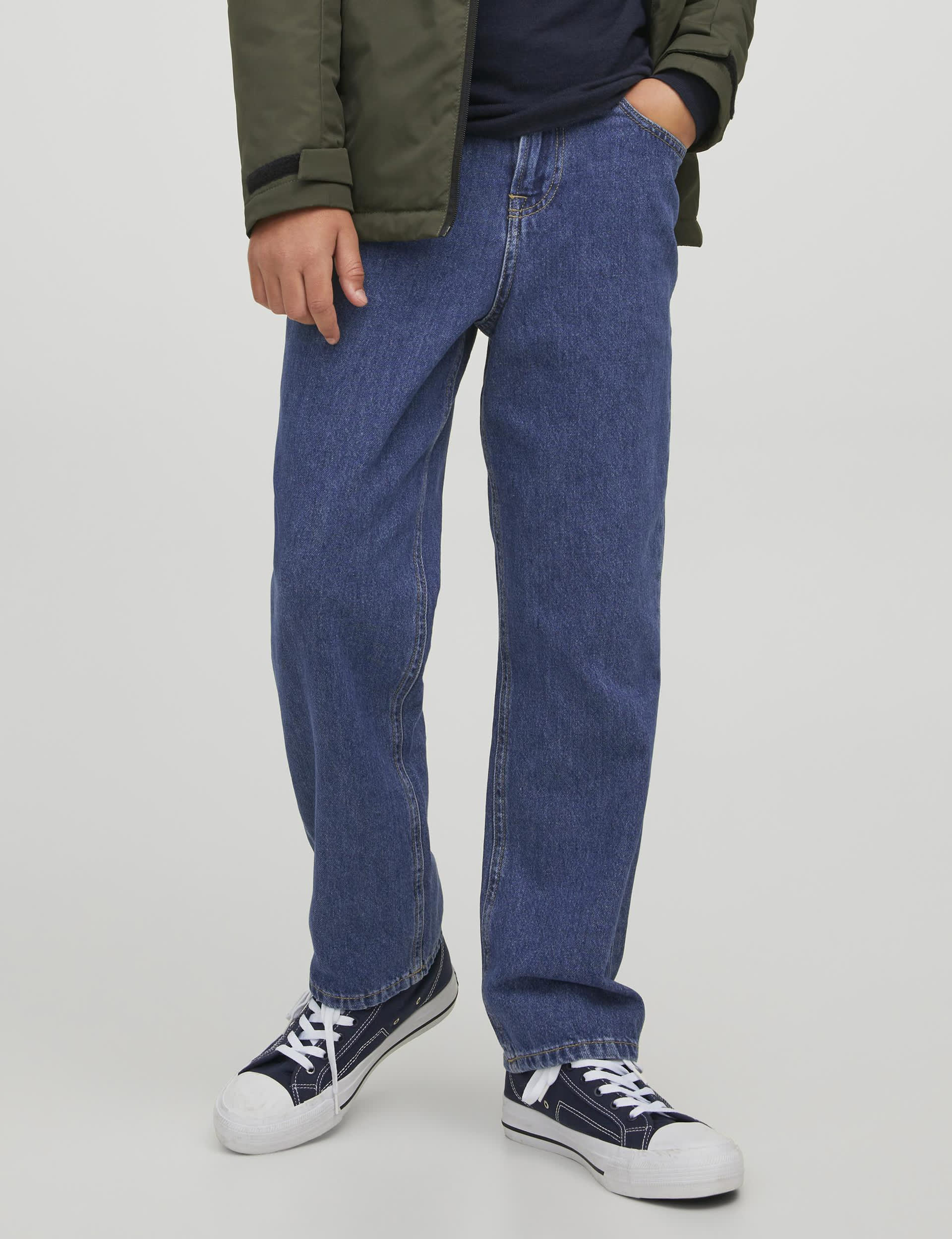 Jack & Jones Junior Boys Relaxed Pure Cotton Jeans (8-16 Yrs) - 8y - Blue Denim, Blue Denim