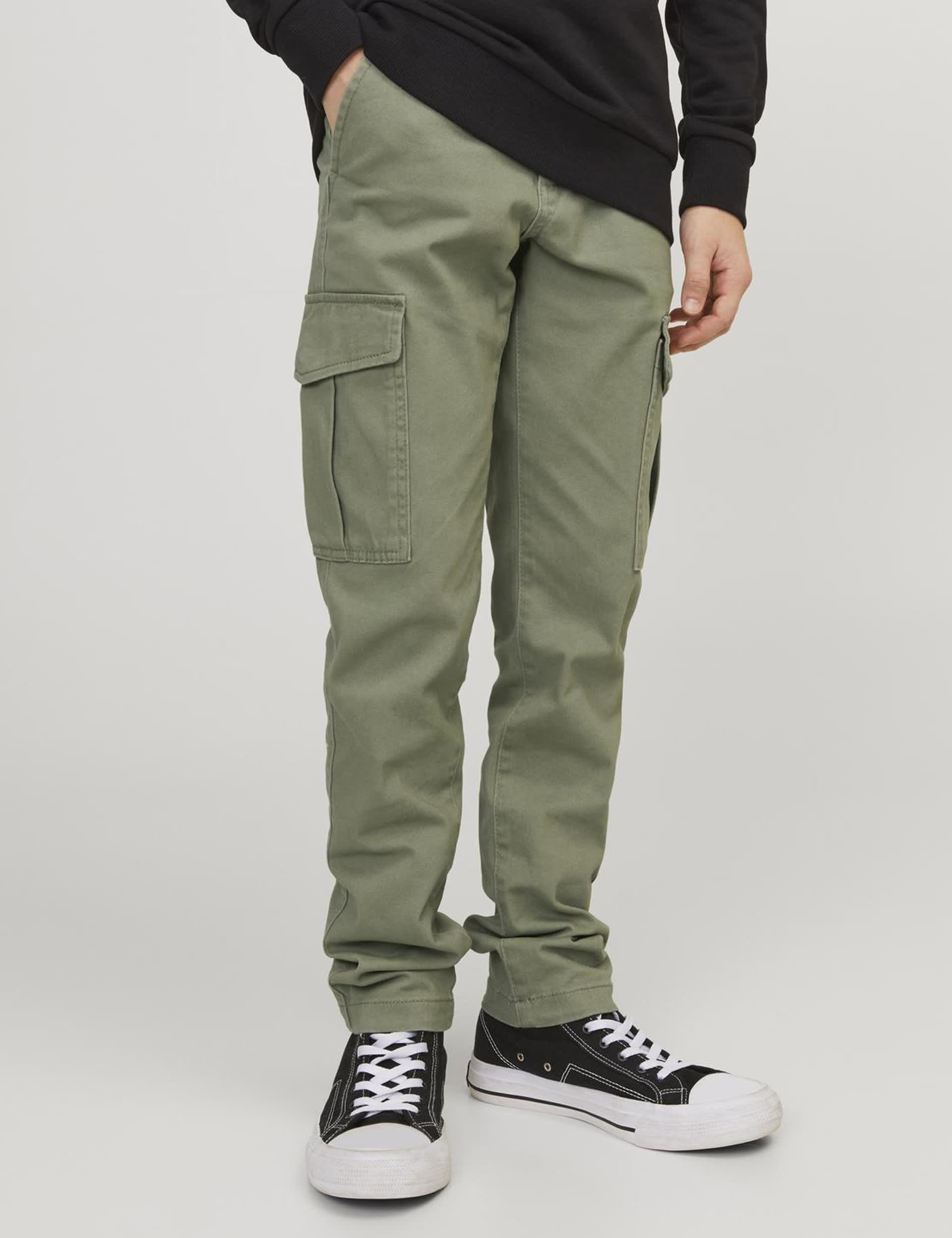 Jack & Jones Junior Boys Slim Cotton Rich Cargo Trousers (8-16 Yrs)