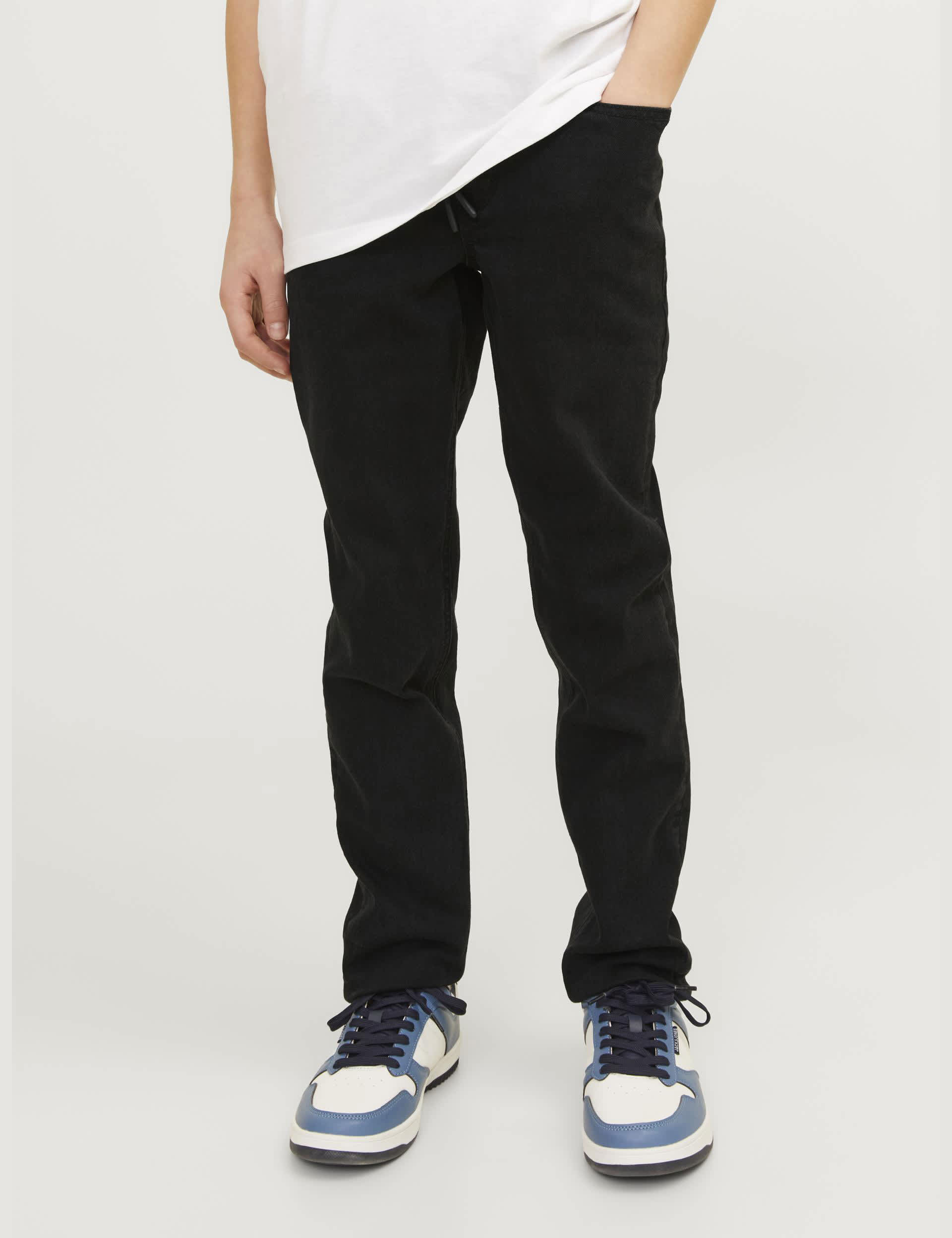 Jack & Jones Junior Boys Slim Denim Elasticated Waist Jeans (8-16 Yrs) - 8y - Black, Black