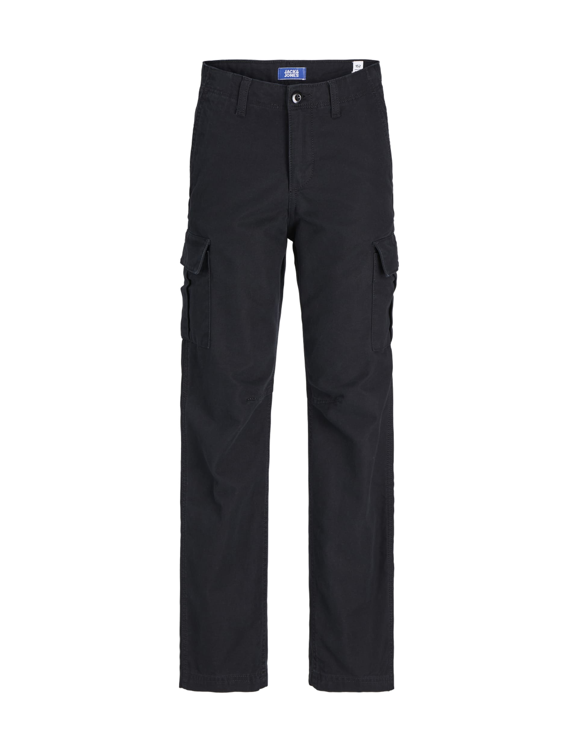 Jack & Jones Junior Boys Pure Cotton Cargo Trousers (8-16 Yrs) - 12y - Black, Black,Green