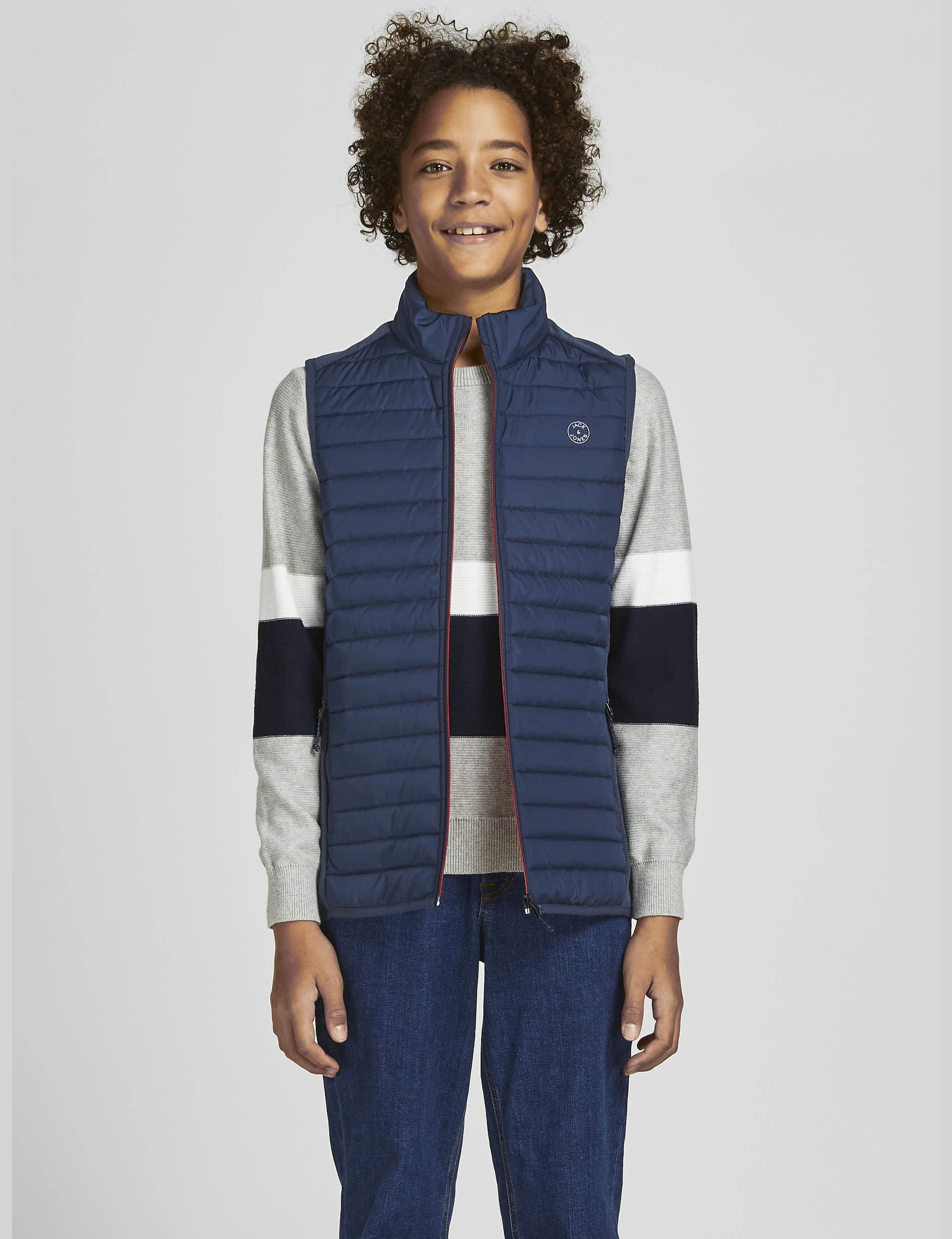 Jack & Jones Junior Boys Quilted Gilet (8-16 Yrs) - 16y - Navy, Navy