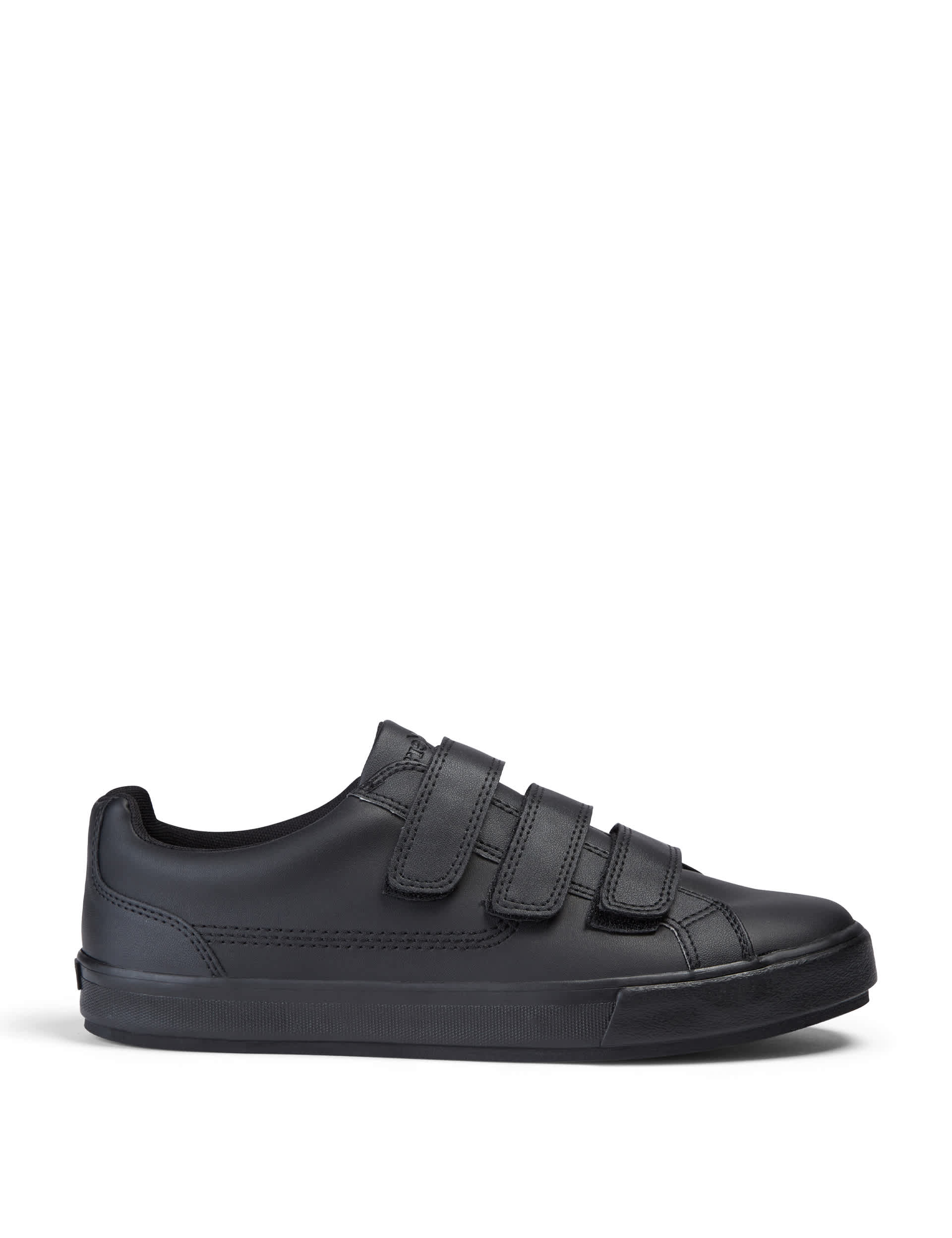 Kickers Men's Leather Riptape Shoes - 6 - Black, Black