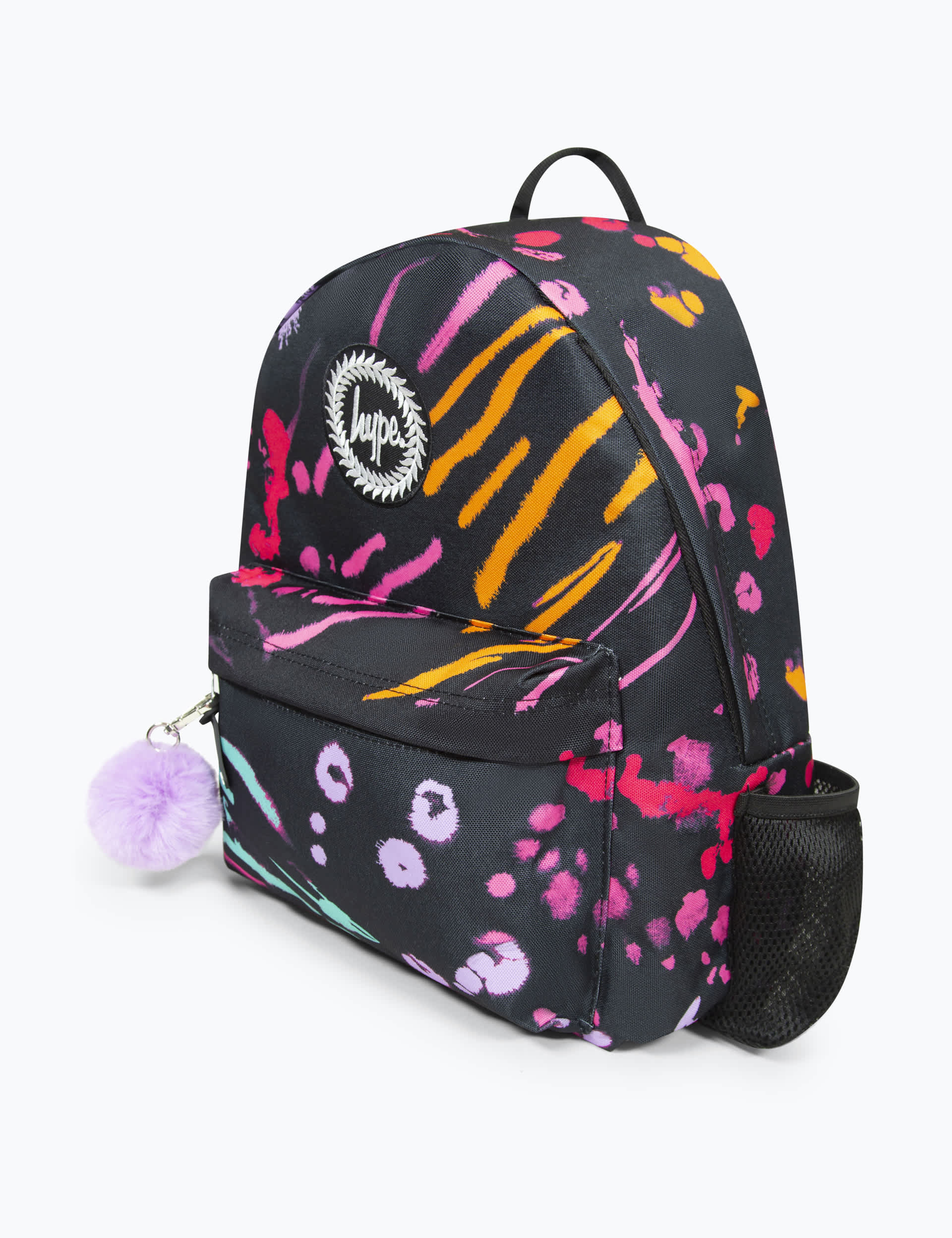 Hype Kids Printed Backpack - Black, Black