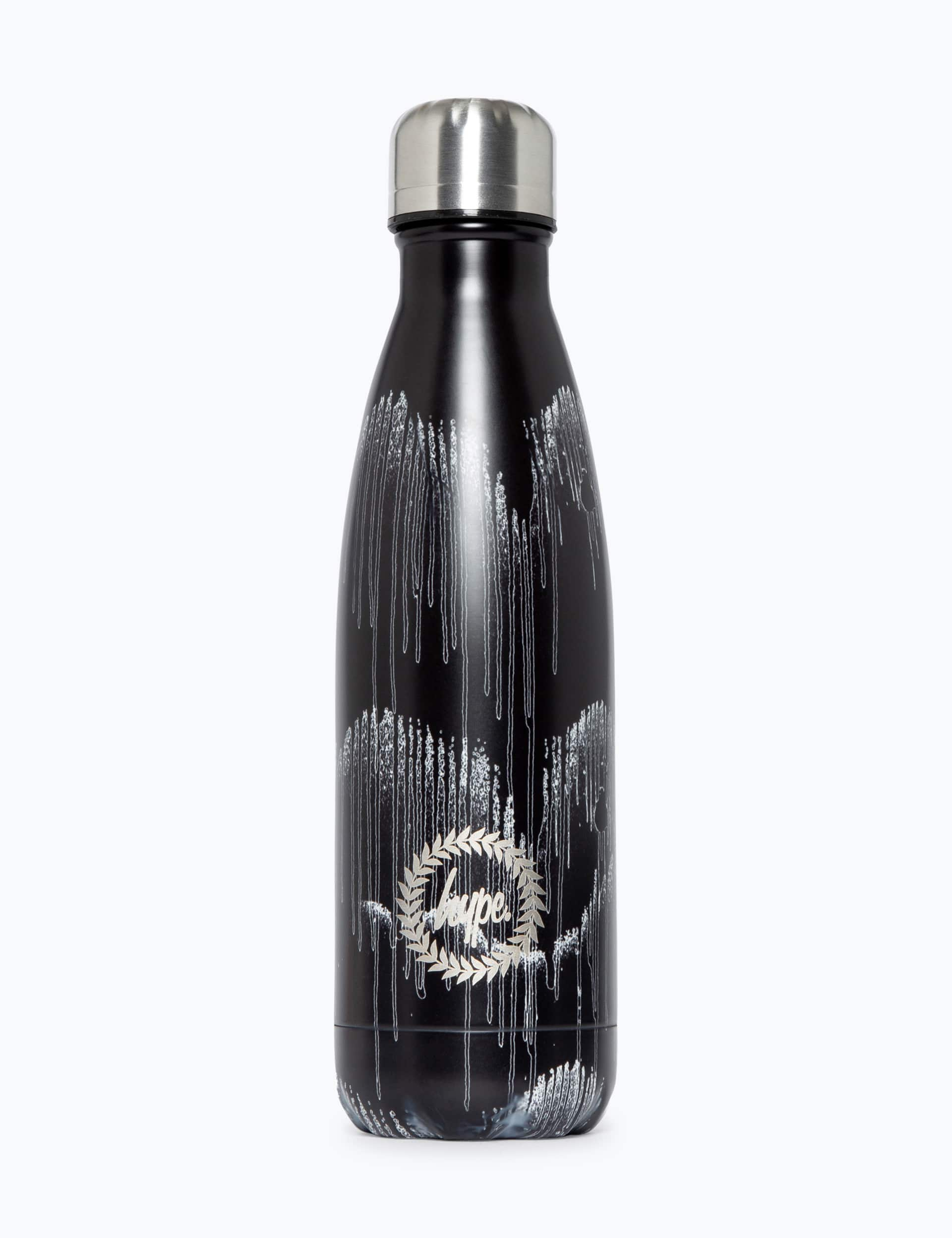 Hype Kids Static Wave Print Water Bottle - Black, Black