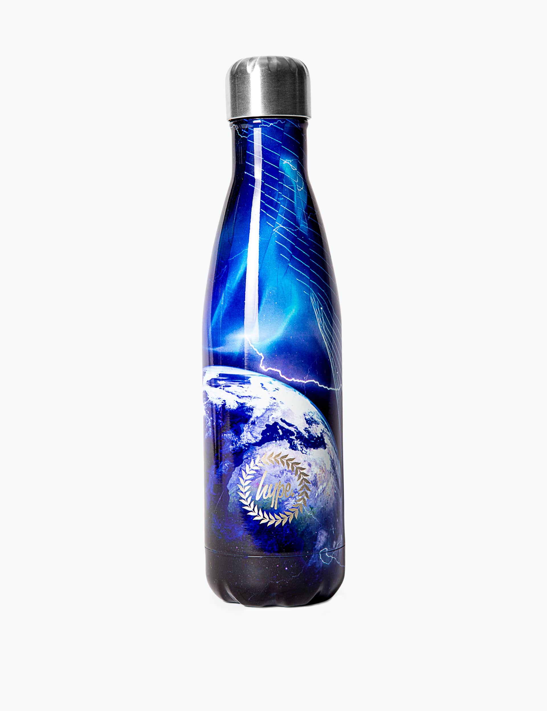 Hype Kids Space Storm Print Water Bottle - Blue, Blue