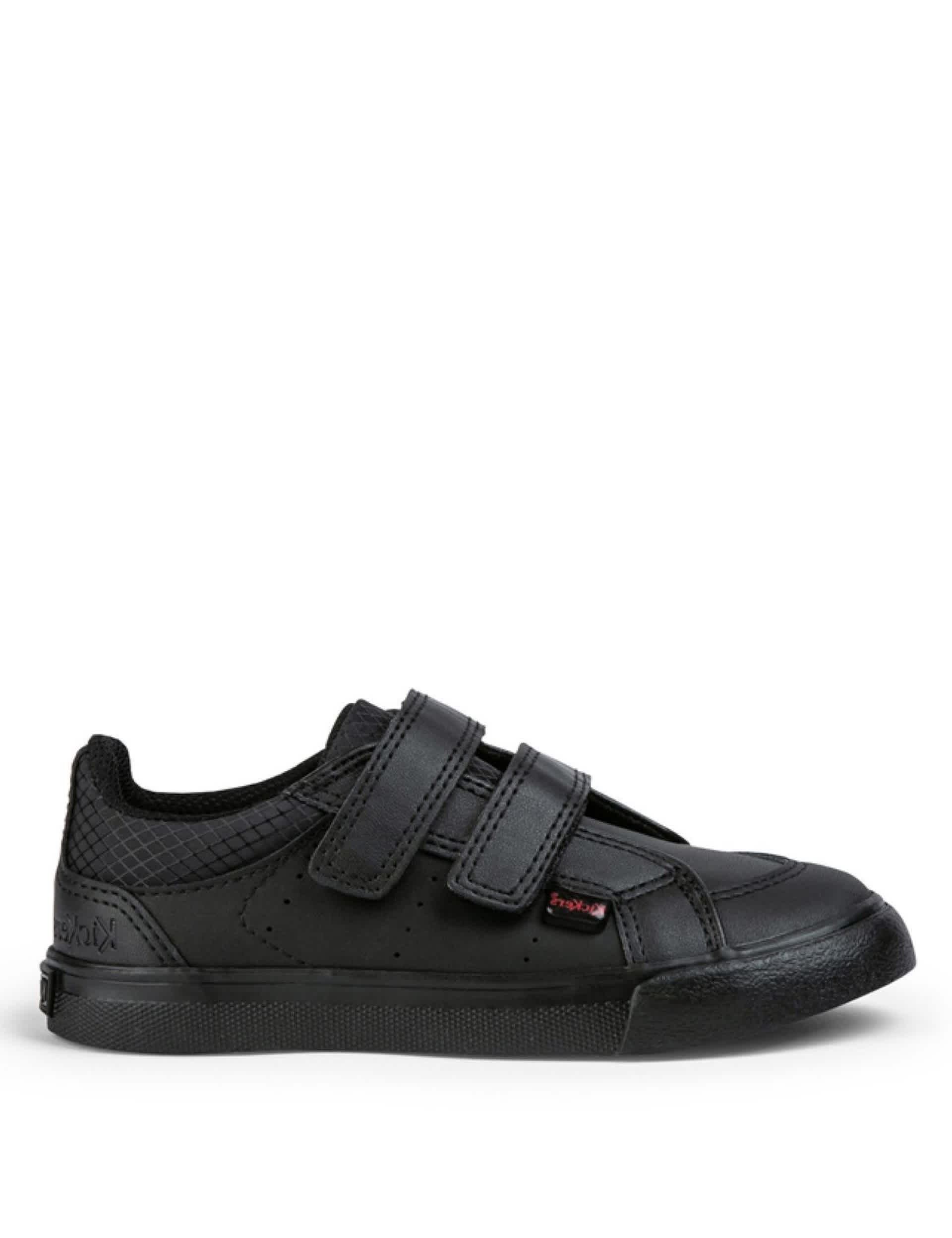 Kickers Kids Leather Riptape School Shoes