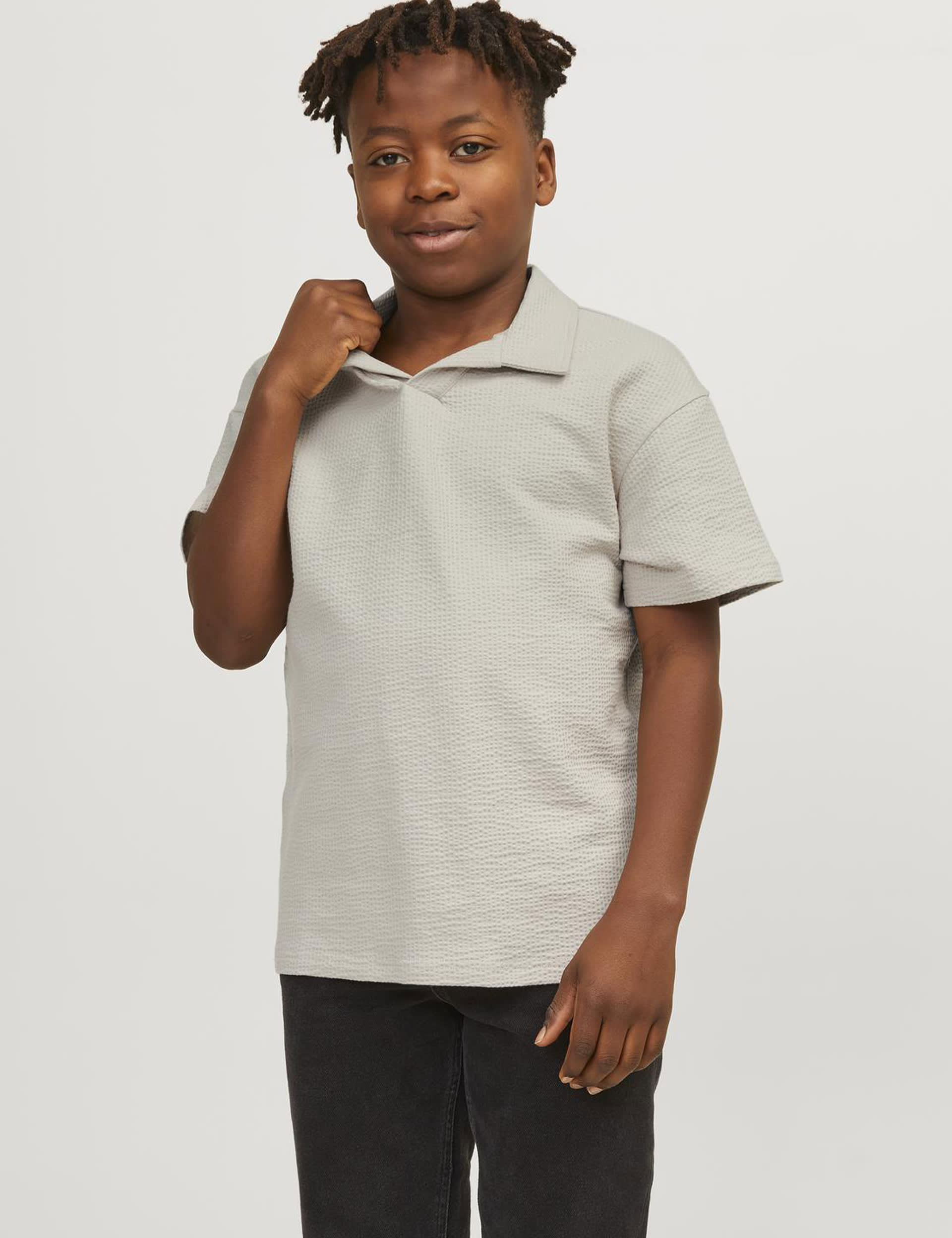 Jack & Jones Junior Boys Cotton Rich Polo Shirt (8-16 Yrs) - 12y - Beige Mix, Beige Mix,Green Mix