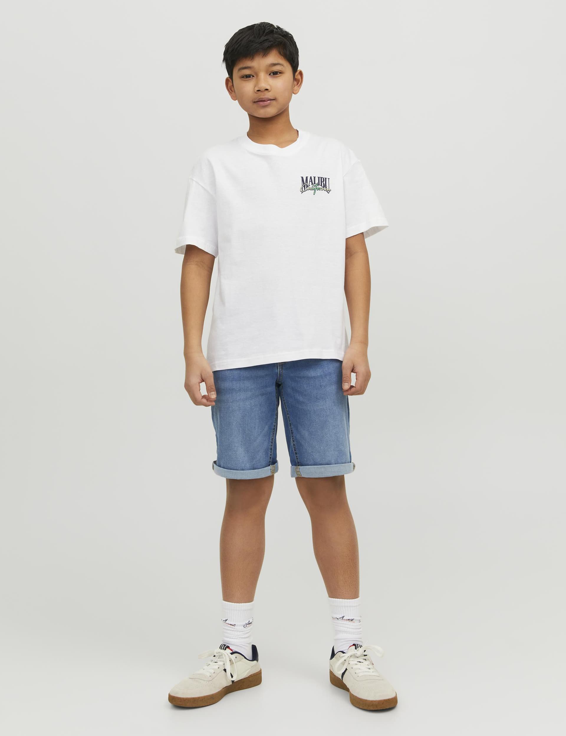 Jack & Jones Junior Boys Cotton Rich Denim Shorts (8-16 Yrs) - 8y, Denim