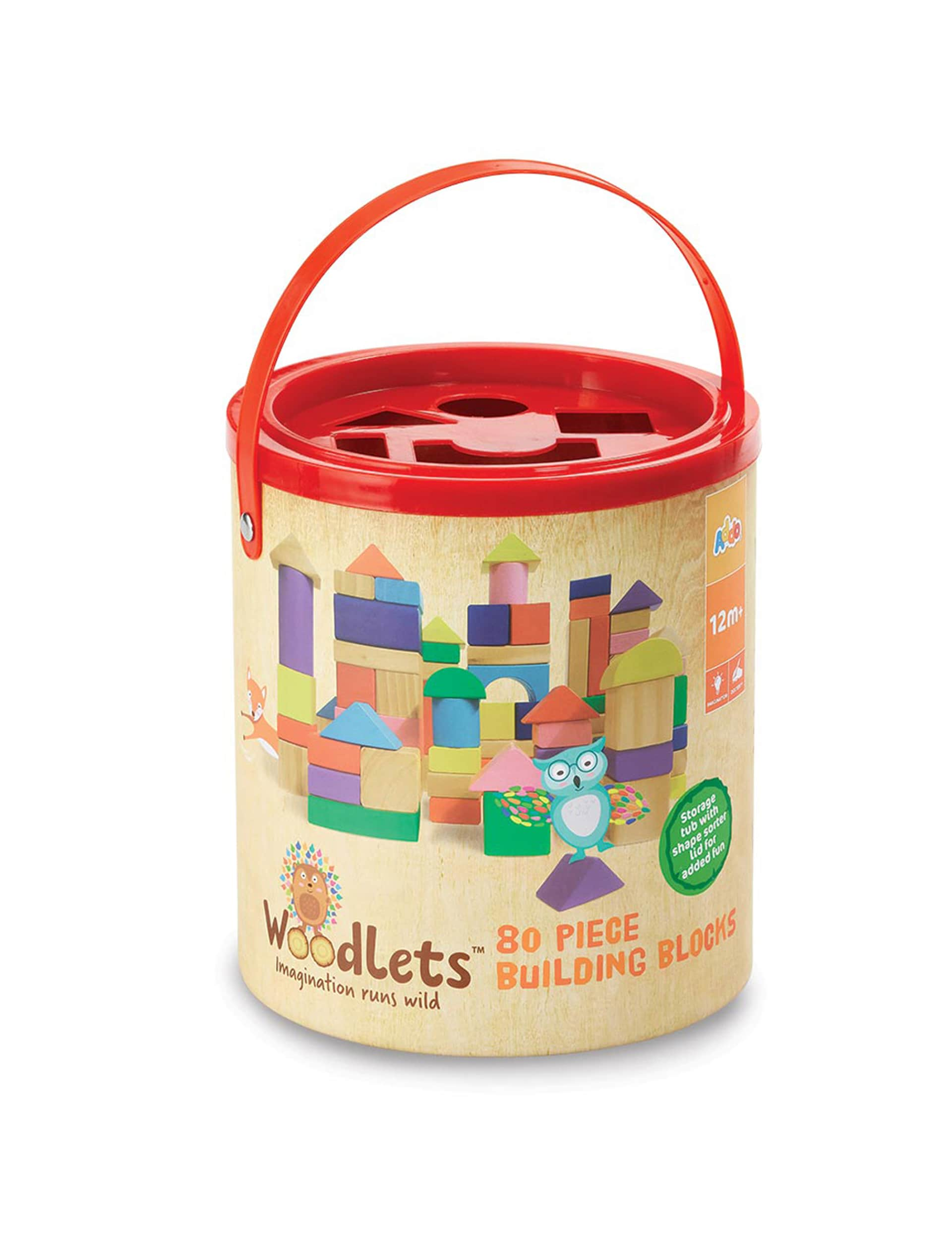 Woodlets 80 Piece Building Blocks (12+ Mths)