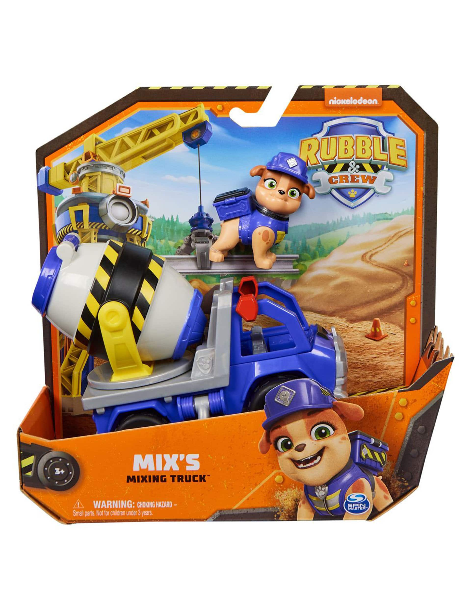 Paw Patrol Rubble & Crew Mix's Mixing Truck Vehicle (3+ Yrs)