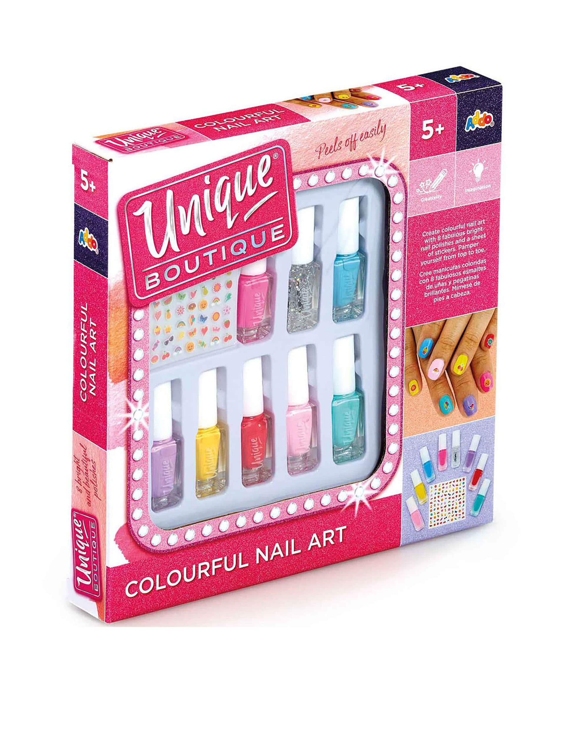 Unique Boutique Colourful Nail Art Set (5+ Yrs)