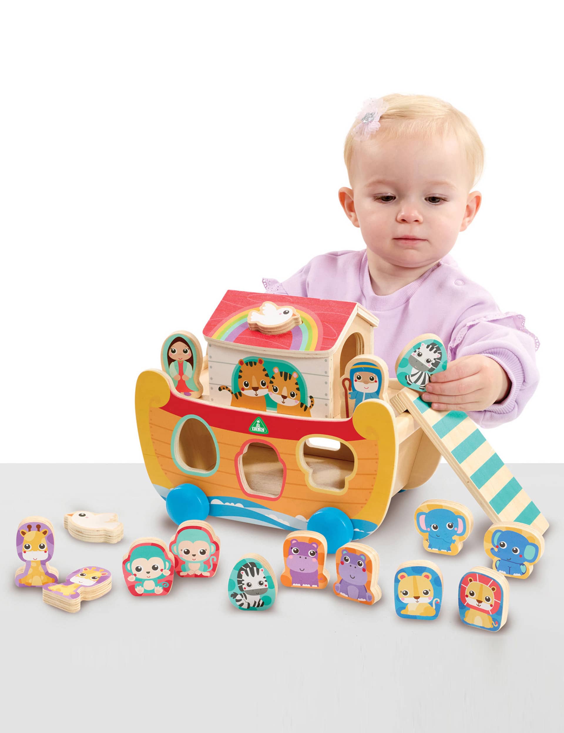 Early Learning Centre Wooden Noah's Ark Shape Sorter (1-3 Yrs)