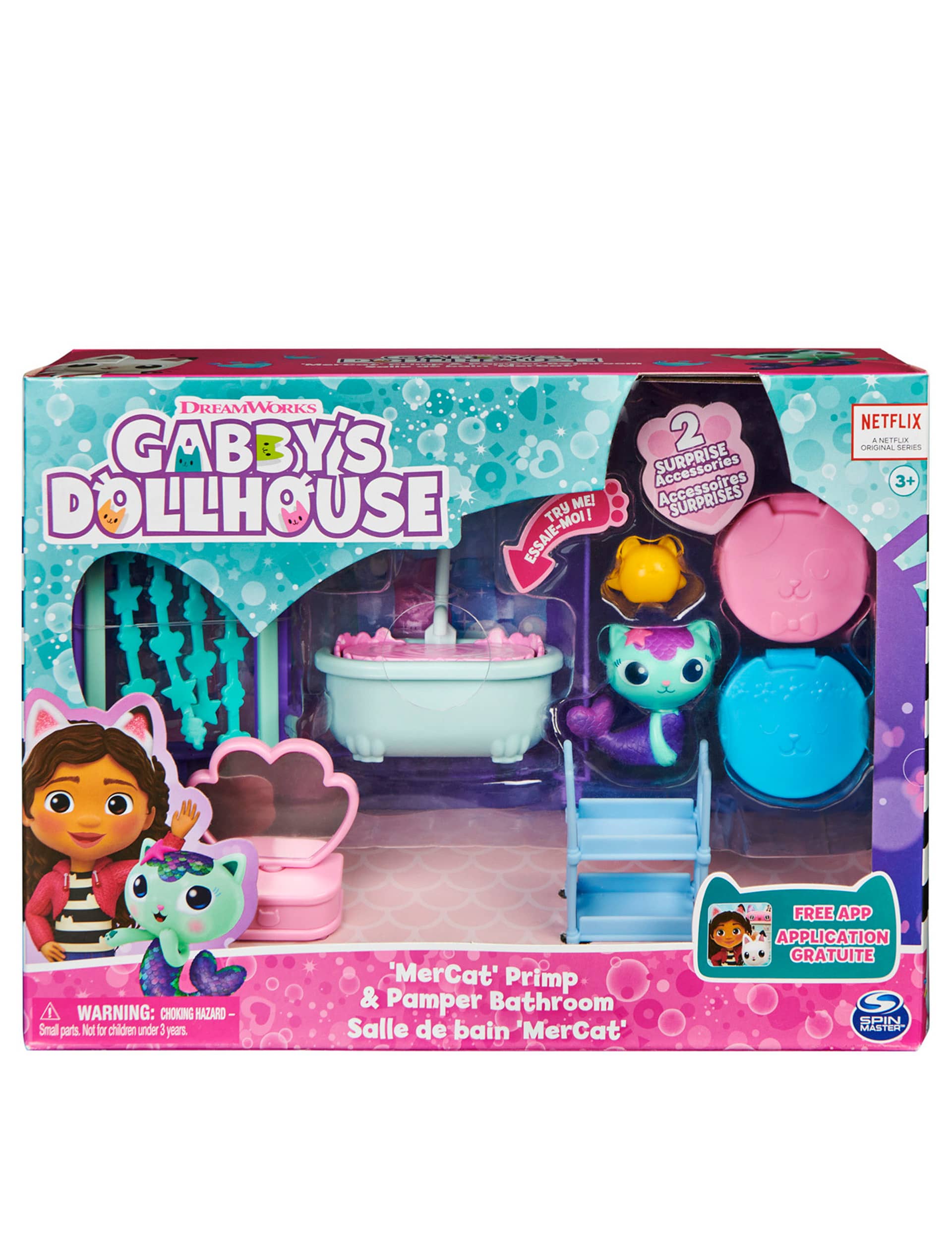 Gabby'S Dollhouse MerCat Primp & Pamper Bathroom Playset (3+ Yrs)