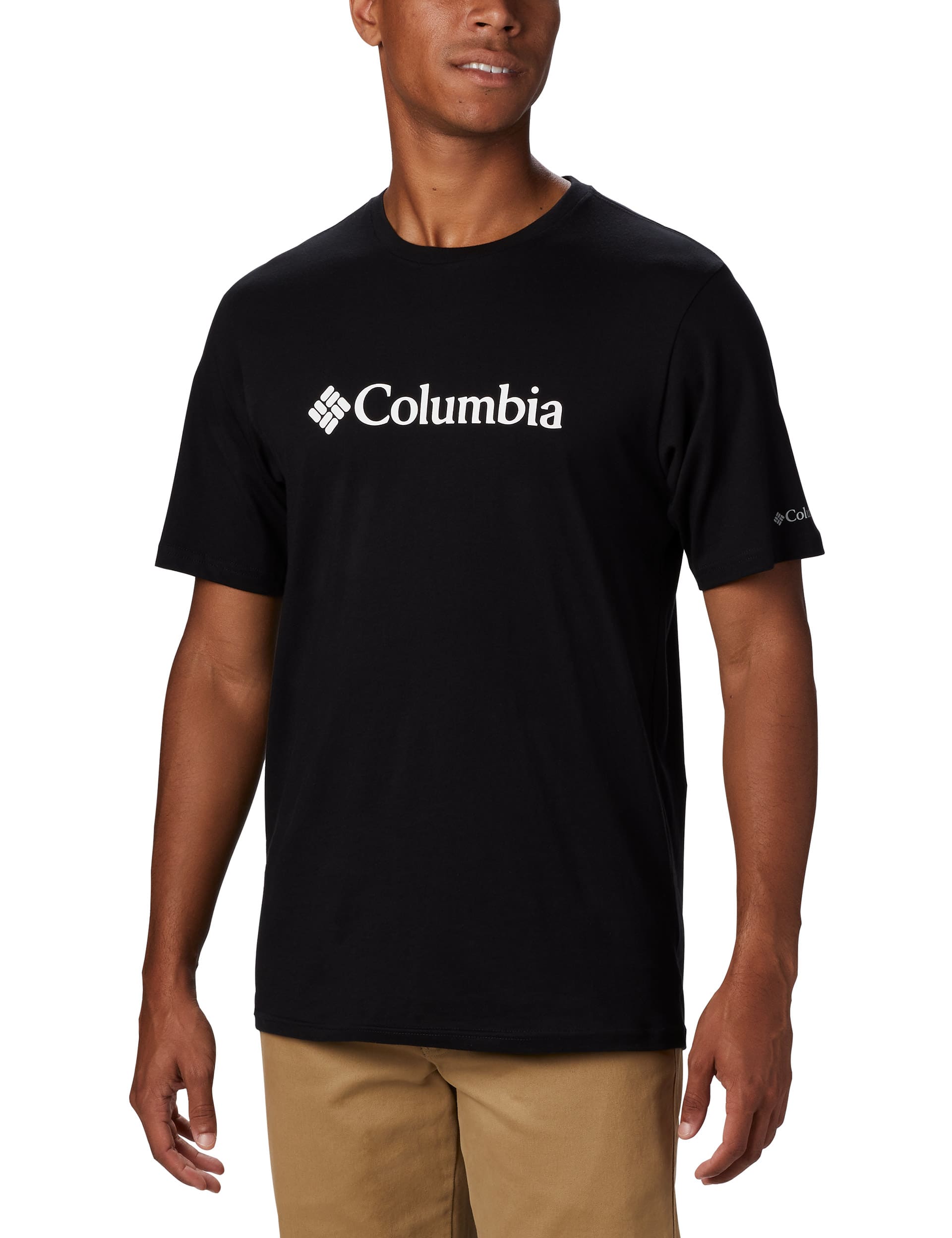 Columbia Men's CSC Basic Logo Organic Cotton T-Shirt - M - Black Mix, Black,White Mix,Black Mix