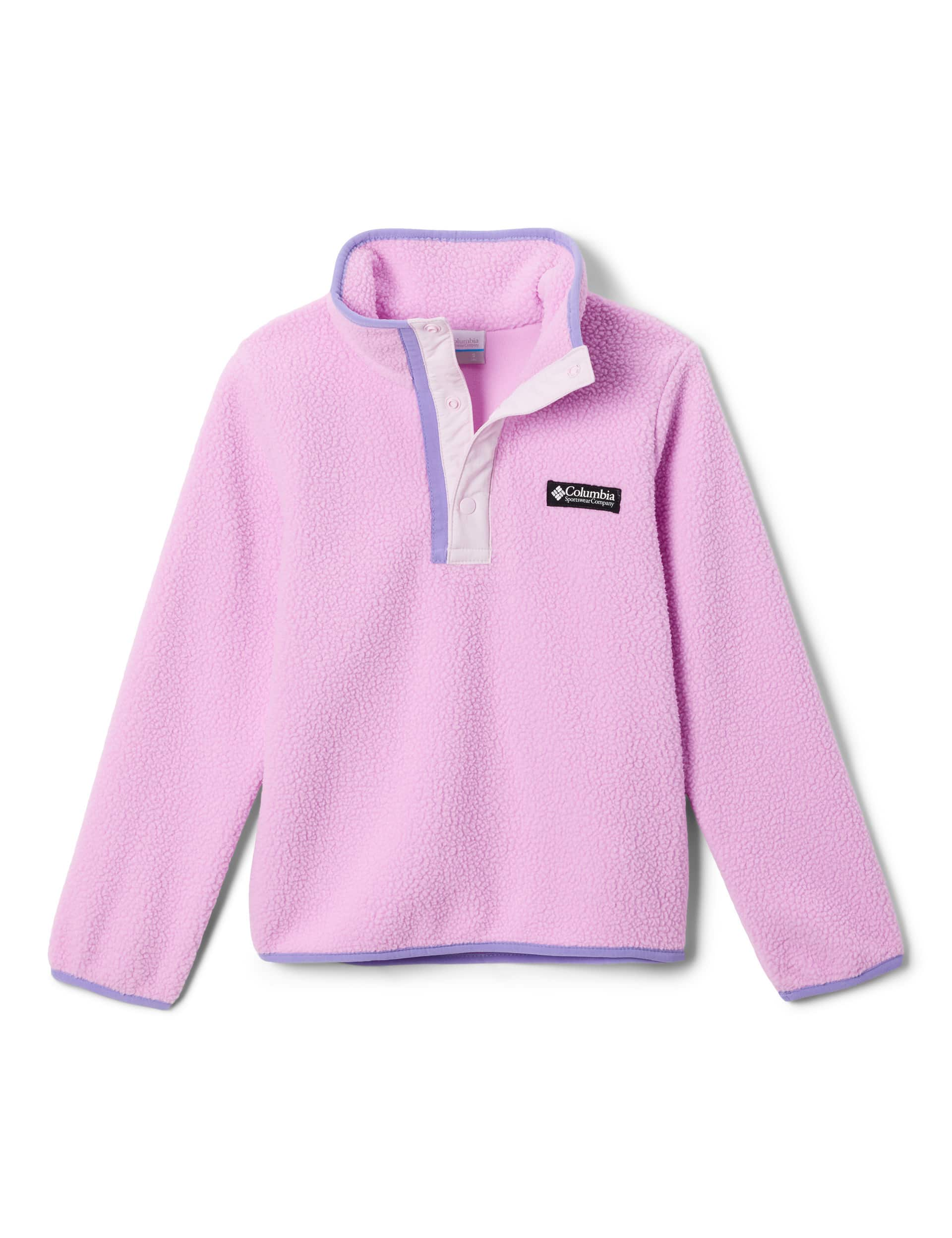 Columbia Girls Helvetia Half Snap Fleece Top (4-16 Yrs) - 12-13 - Pink, Pink