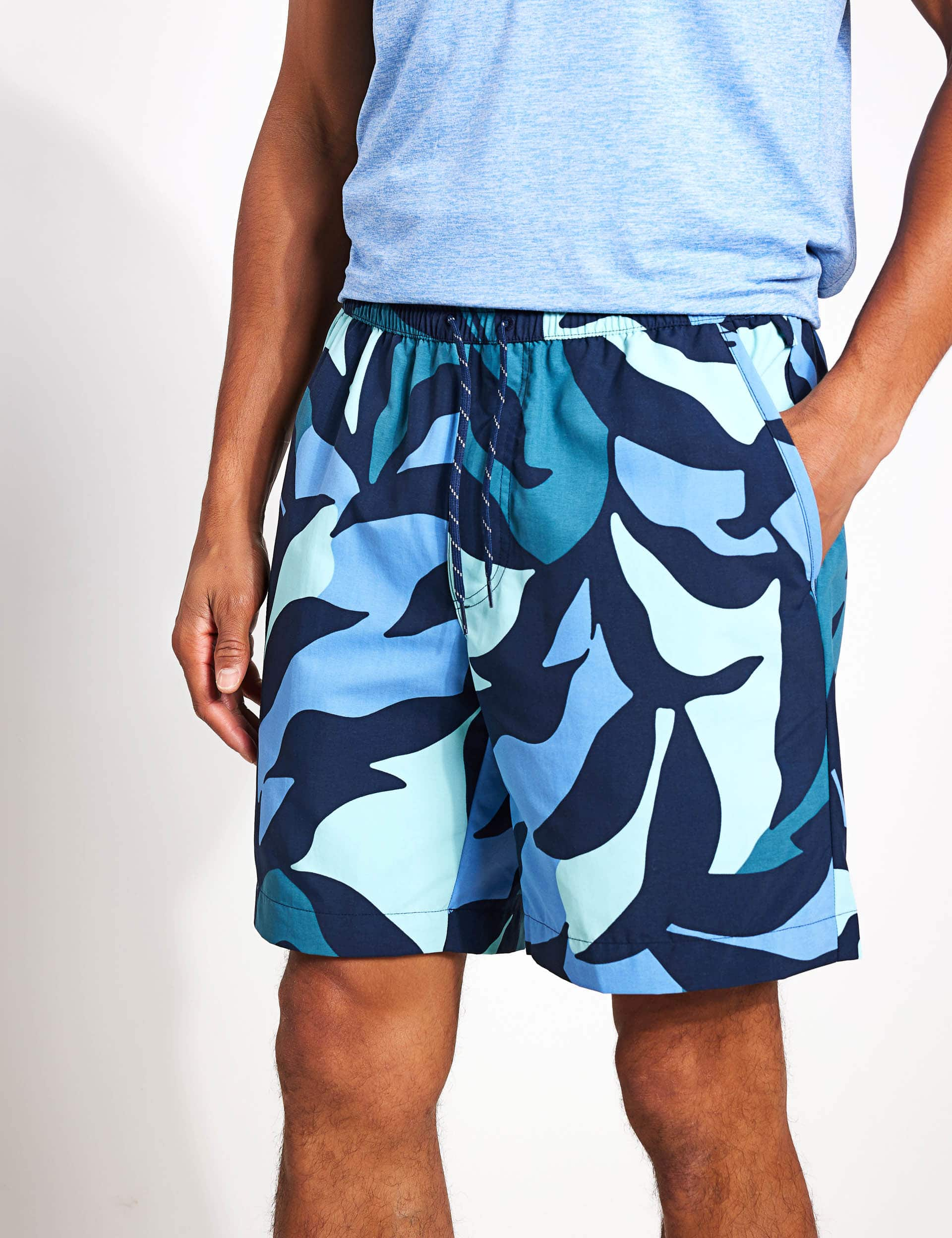 Columbia Men's Summerdry Printed Shorts - L - Navy Mix, Navy Mix