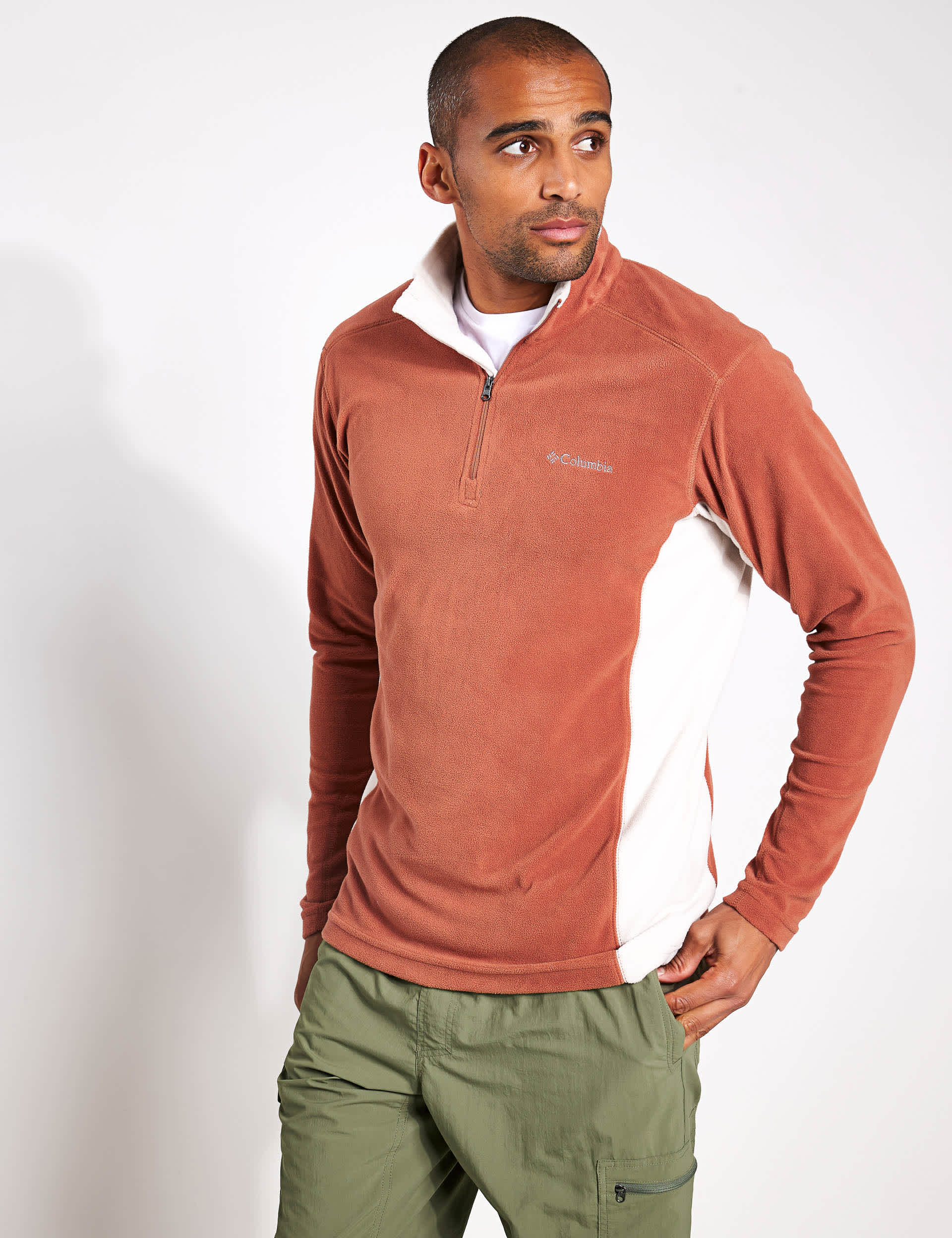 Columbia Men's Klamath Range II Half Zip Fleece Jacket - Red Mix, Green Mix,Blue,Red Mix