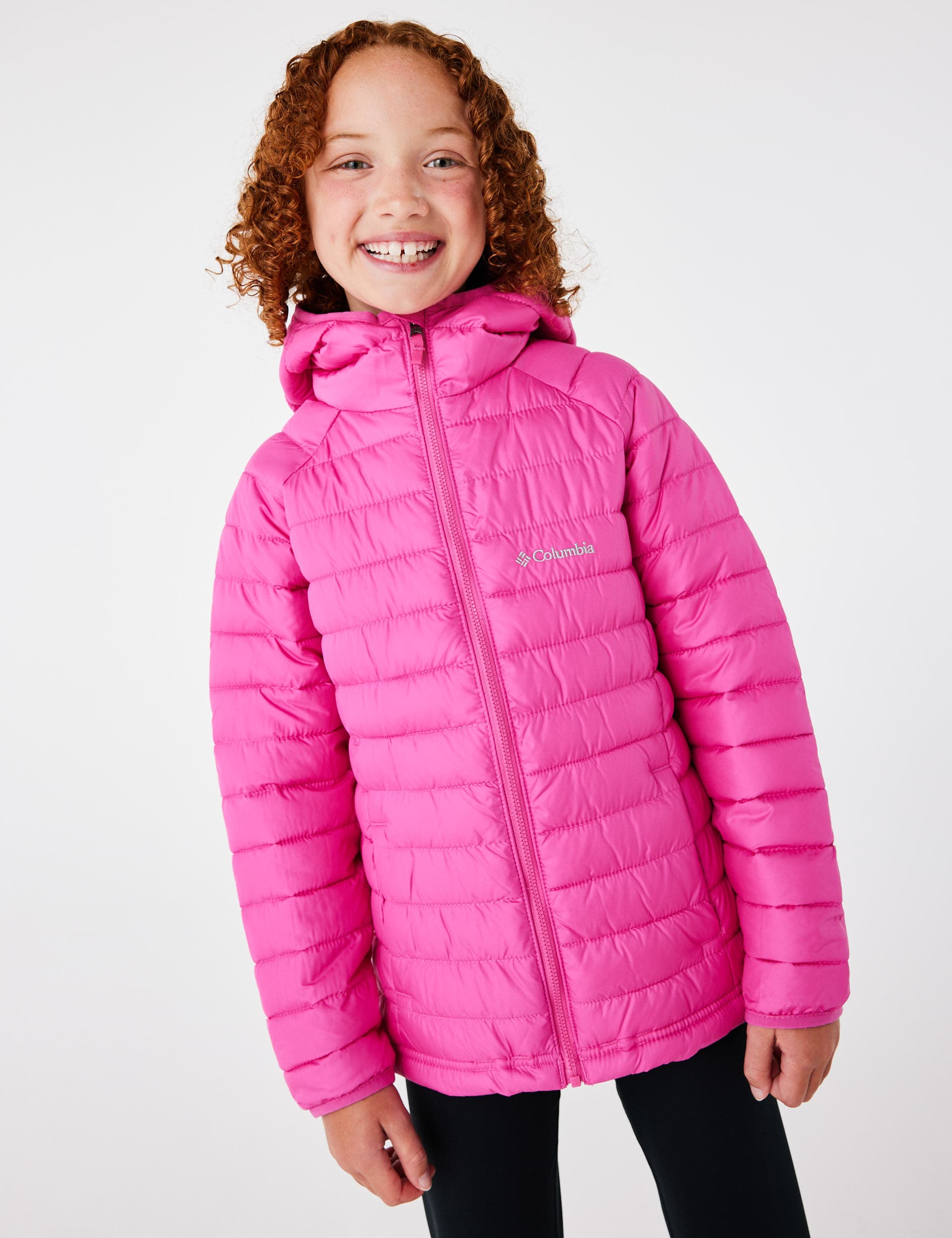 Columbia Girls Powder Lite II Hooded Jacket - Pink, Pink