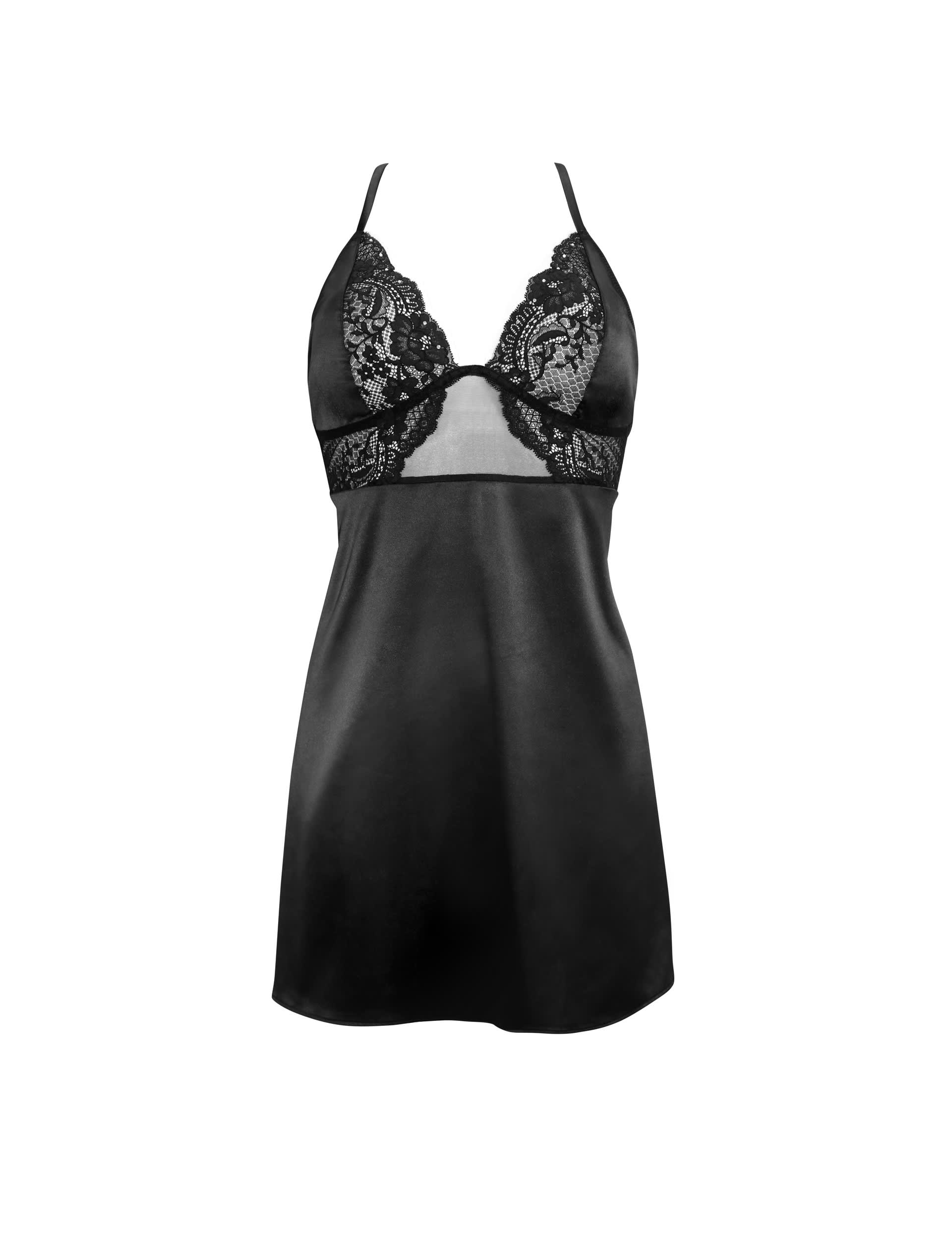 Pour Moi Women's VIP Satin Chemise - 14 - Black, Black