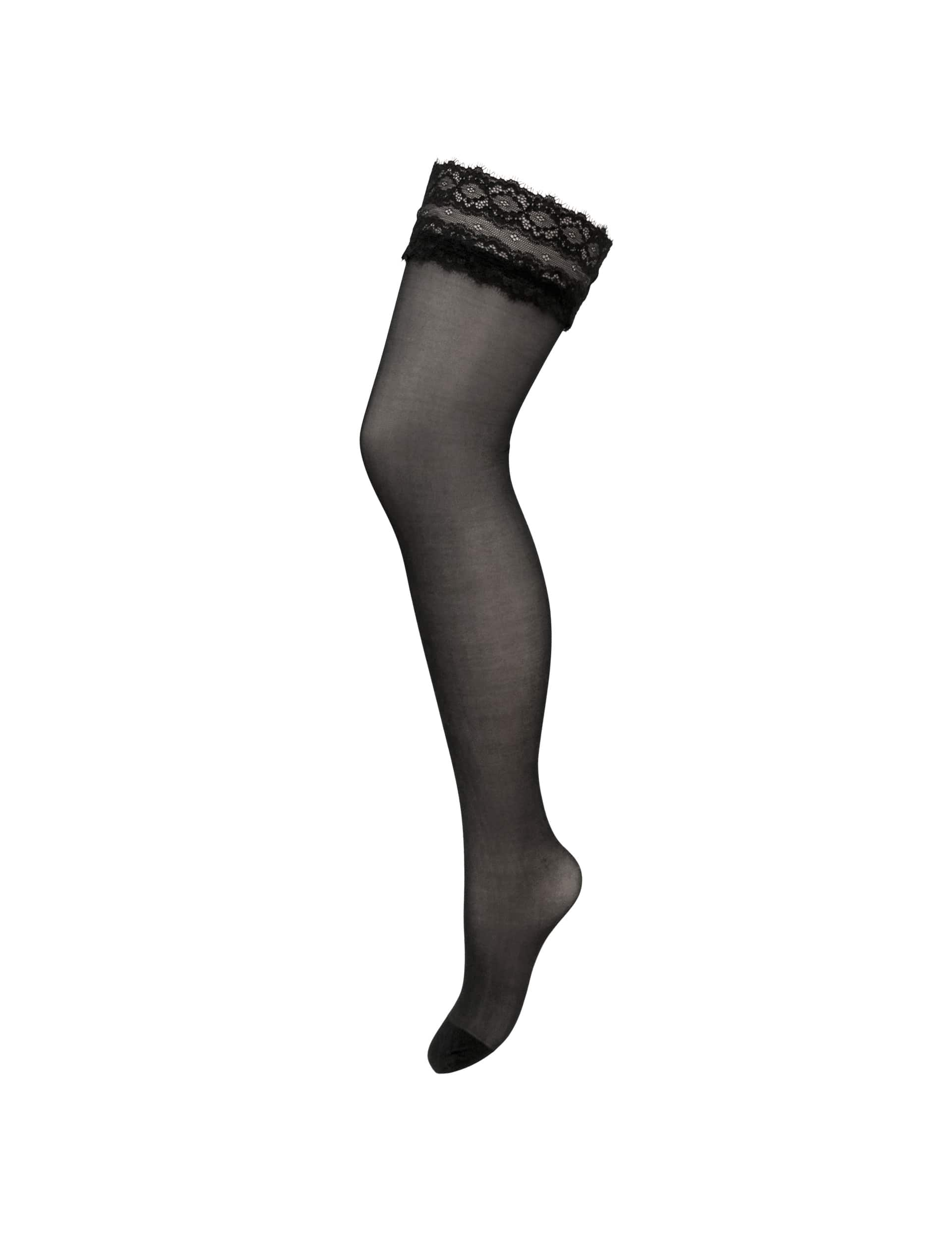 Pour Moi Women's Dark Romance 15 Denier Stockings - S-M - Black, Black