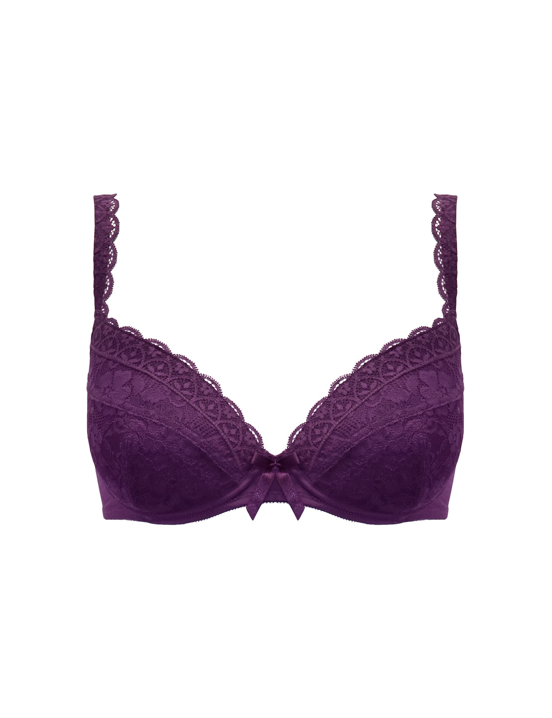 Pour Moi Women's Rebel Wired Plunge Bra (B-F) - 34A - Purple, Purple