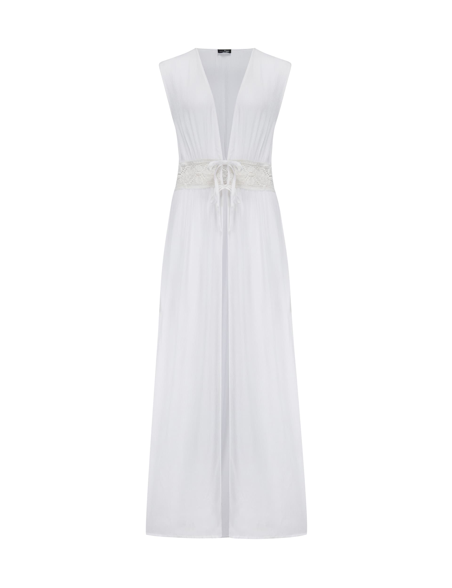 Pour Moi Women's Tie Front Maxi Kaftan - 16 - White, White