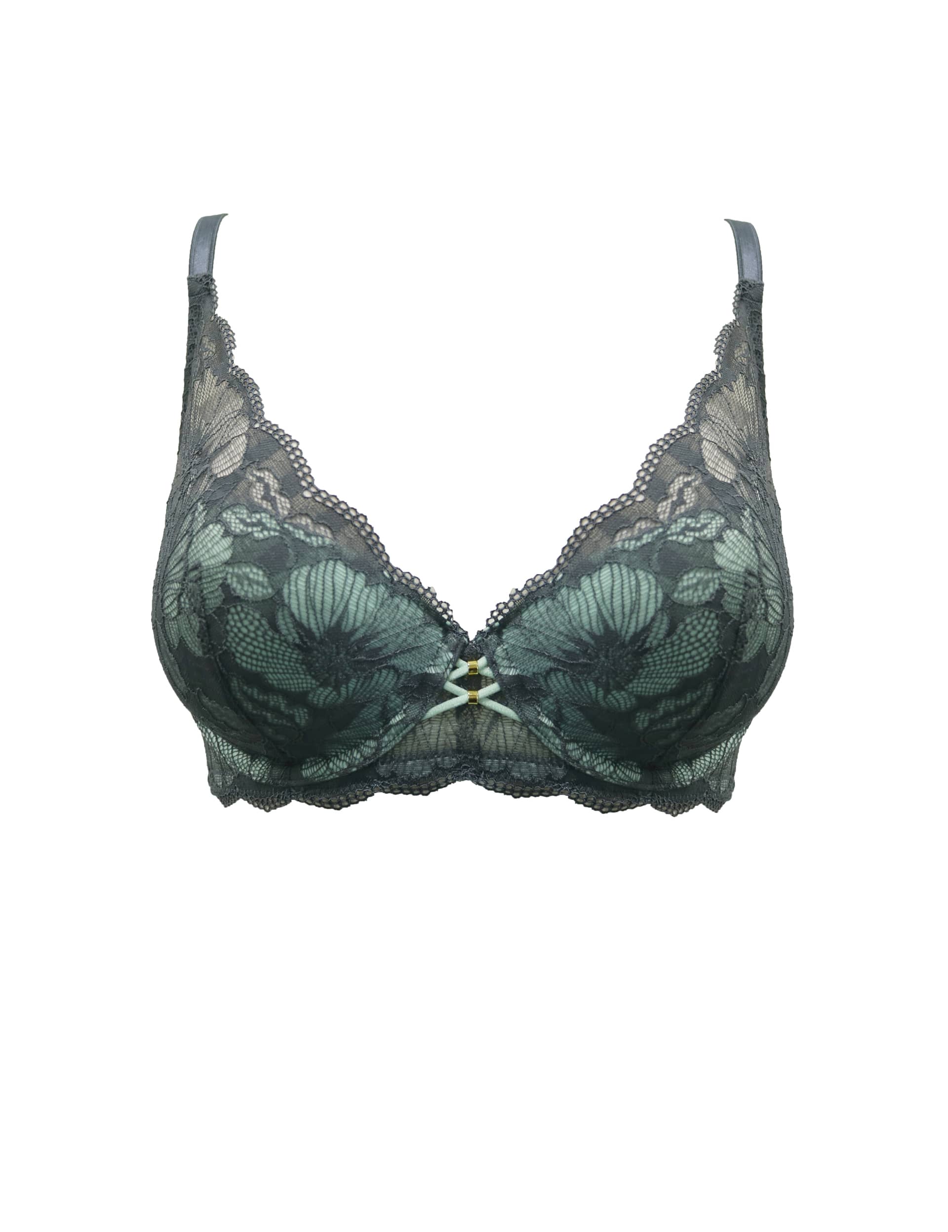 Pour Moi Women's Atelier High Apex Lightly Padded Bra (B-F) - 36E - Grey Mix, Grey Mix