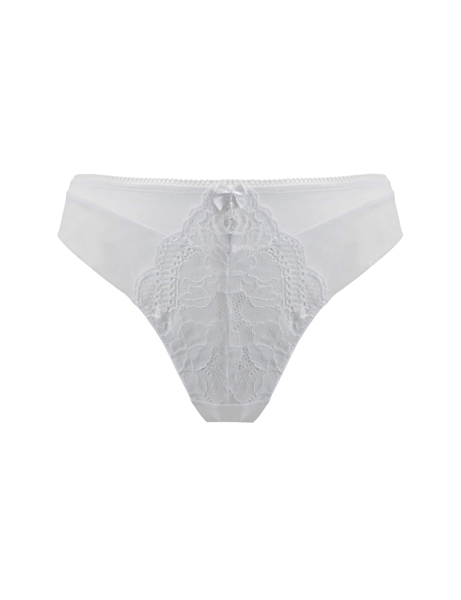 Pour Moi Women's Ooo La La Lace Thong - 12 - White, Blue Mix,White,Black Mix