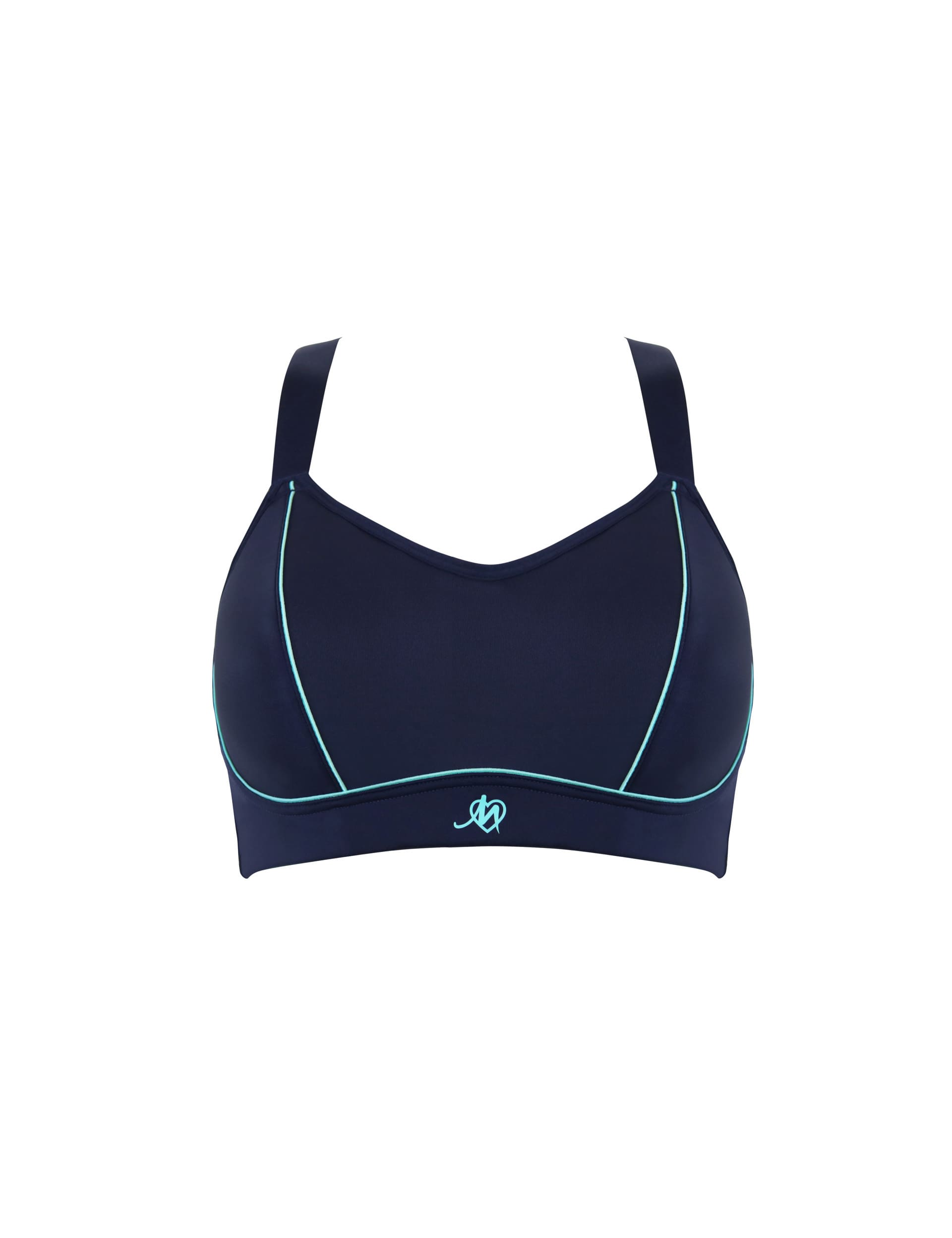 Pour Moi Women's Energy Empower U/W light Pad Sports Bra (B-G) - 32FF - Navy Mix, Navy Mix