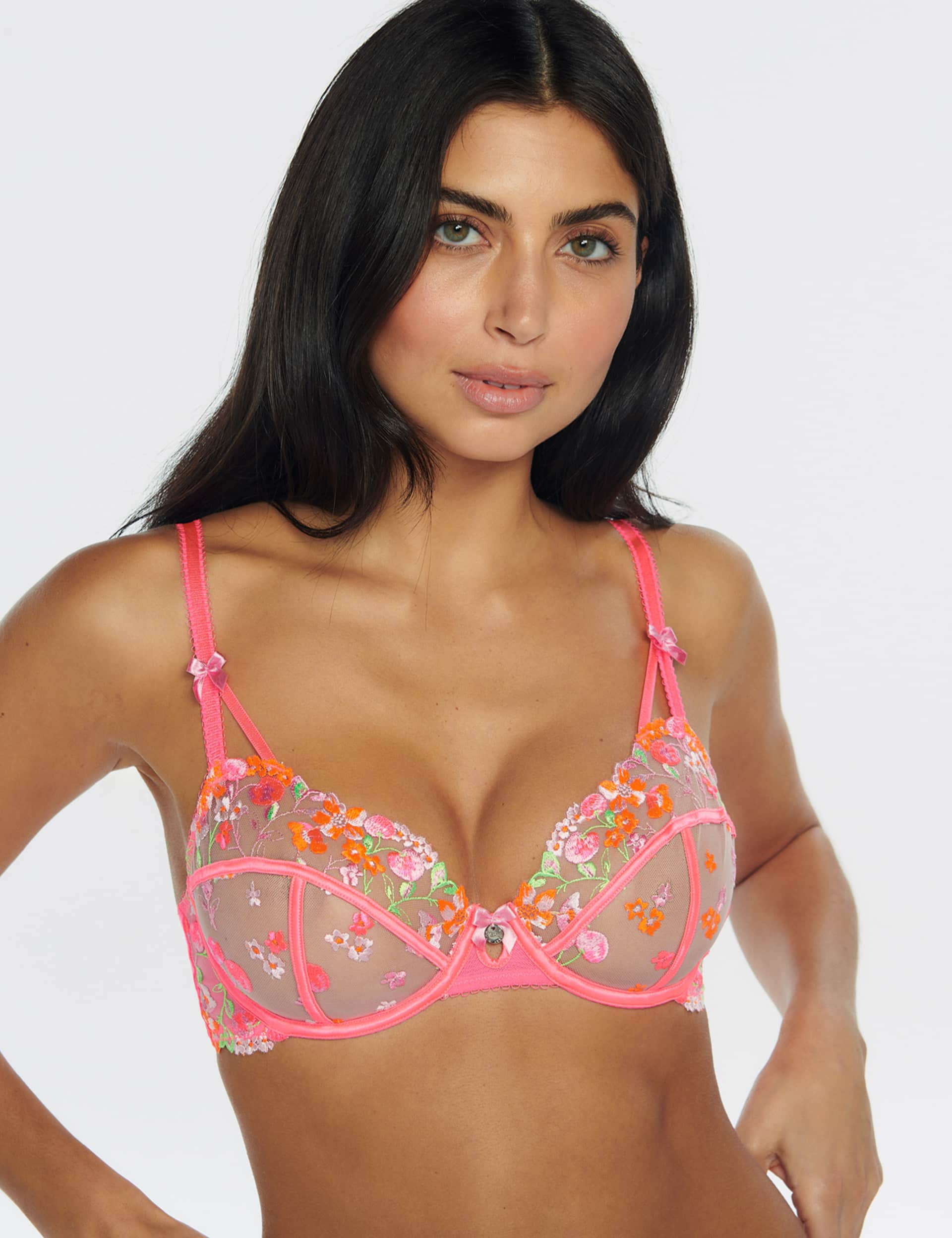 Boux Avenue Women's Marisol Wired Balcony Bra (B-F) - 32C - Pink Mix, Pink Mix