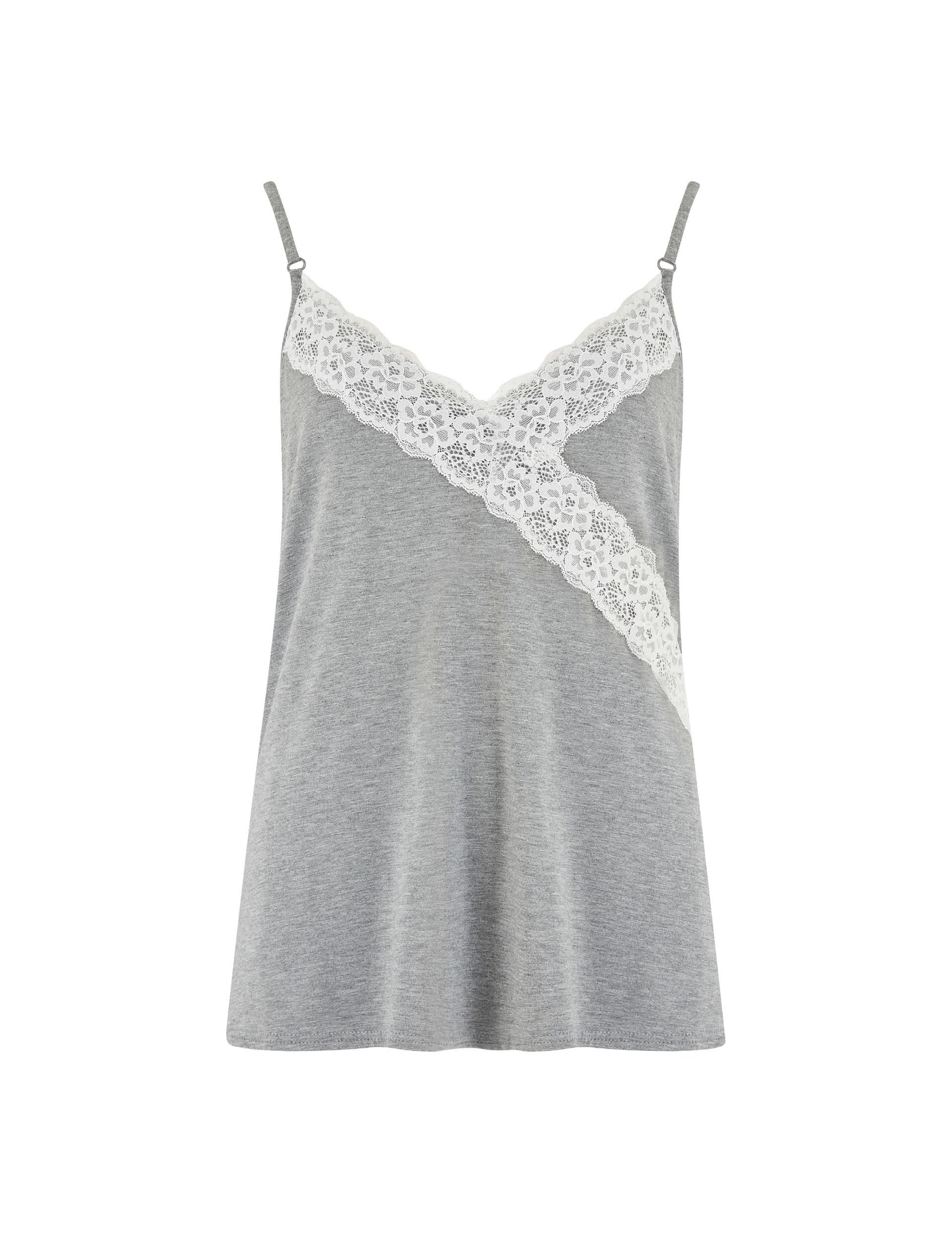 Pour Moi Women's Sofa Loves Lace Hidden Support Camisole - 14 - Grey Mix, Grey Mix