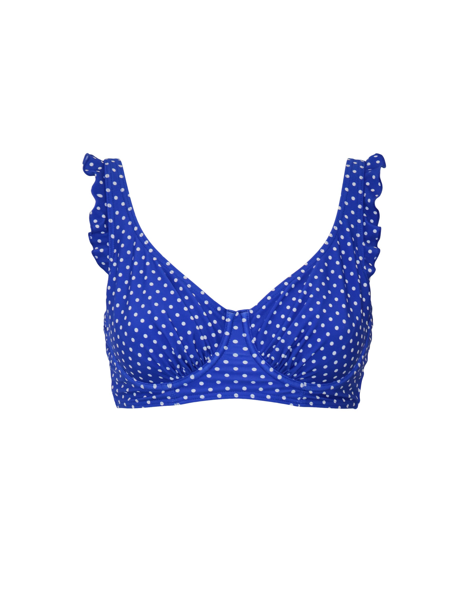 Pour Moi Women's Sicily Polka Dot Wired Bikini Top - 36G - Blue Mix, Blue Mix