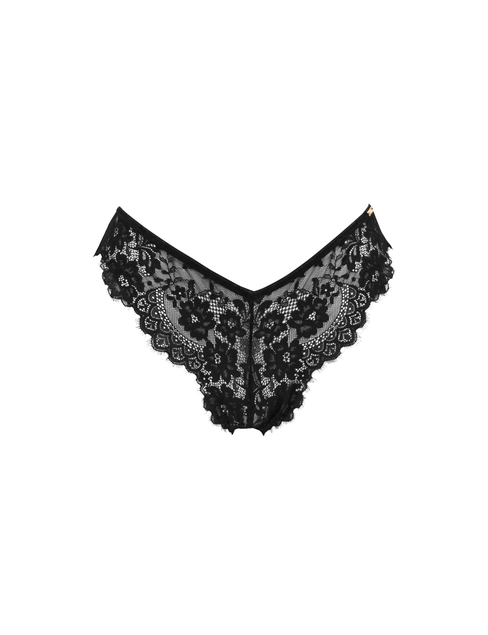 Pour Moi Women's India Eyelash Lace Bikini Knickers - 10 - Black, Black