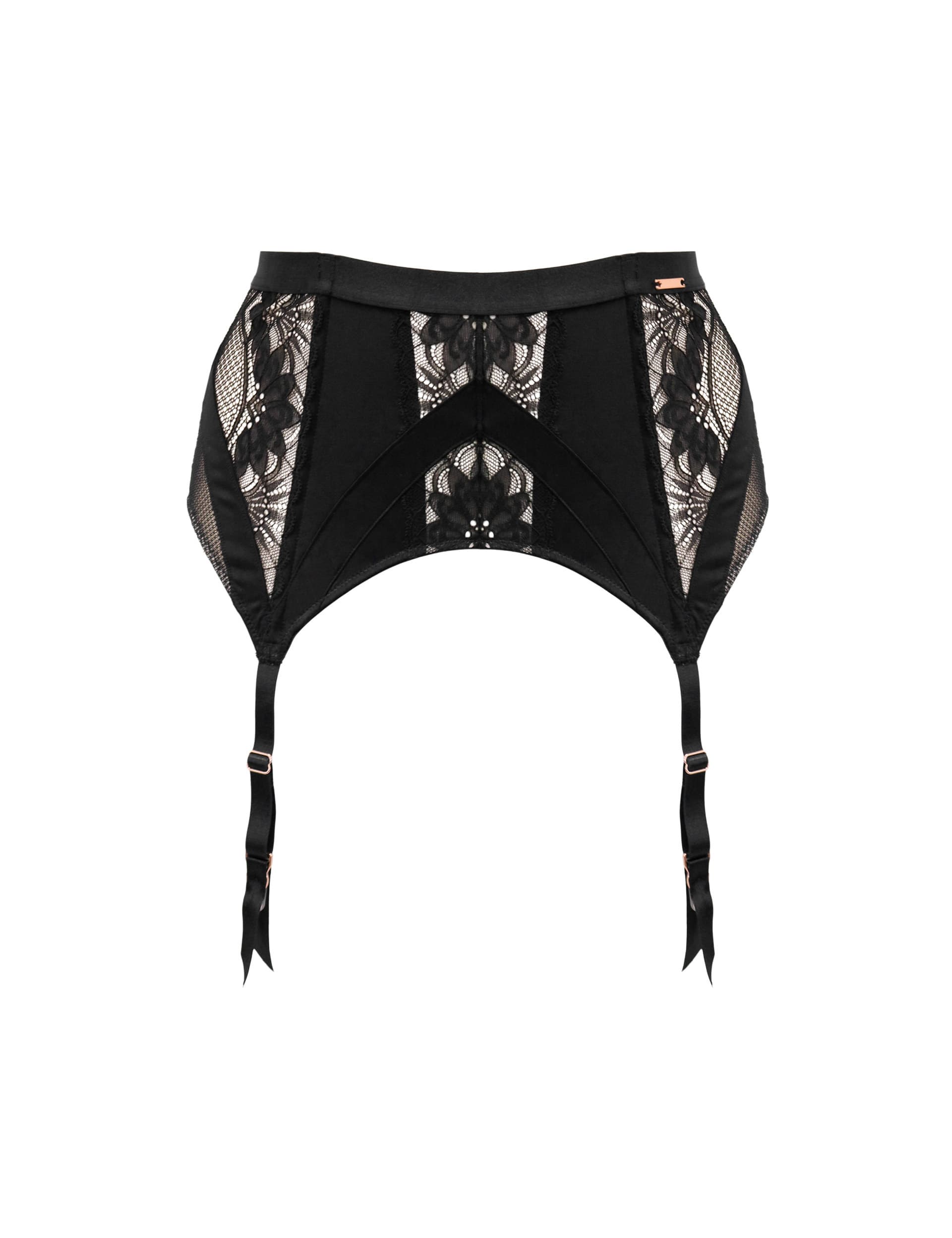 Pour Moi Women's India Gatsby Lace Suspender - 14 - Black Mix, Black Mix