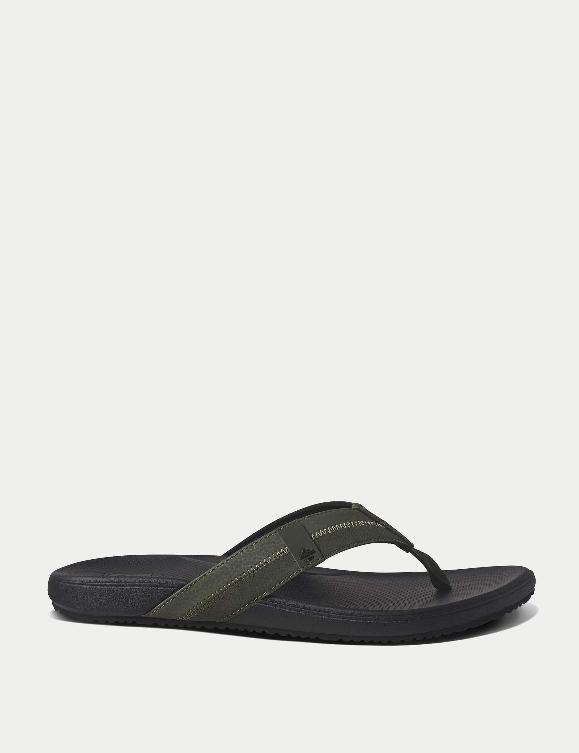 Reef Men's Cushion Phantom 2.0 Flip Flops - 9 - Olive, Black,Olive