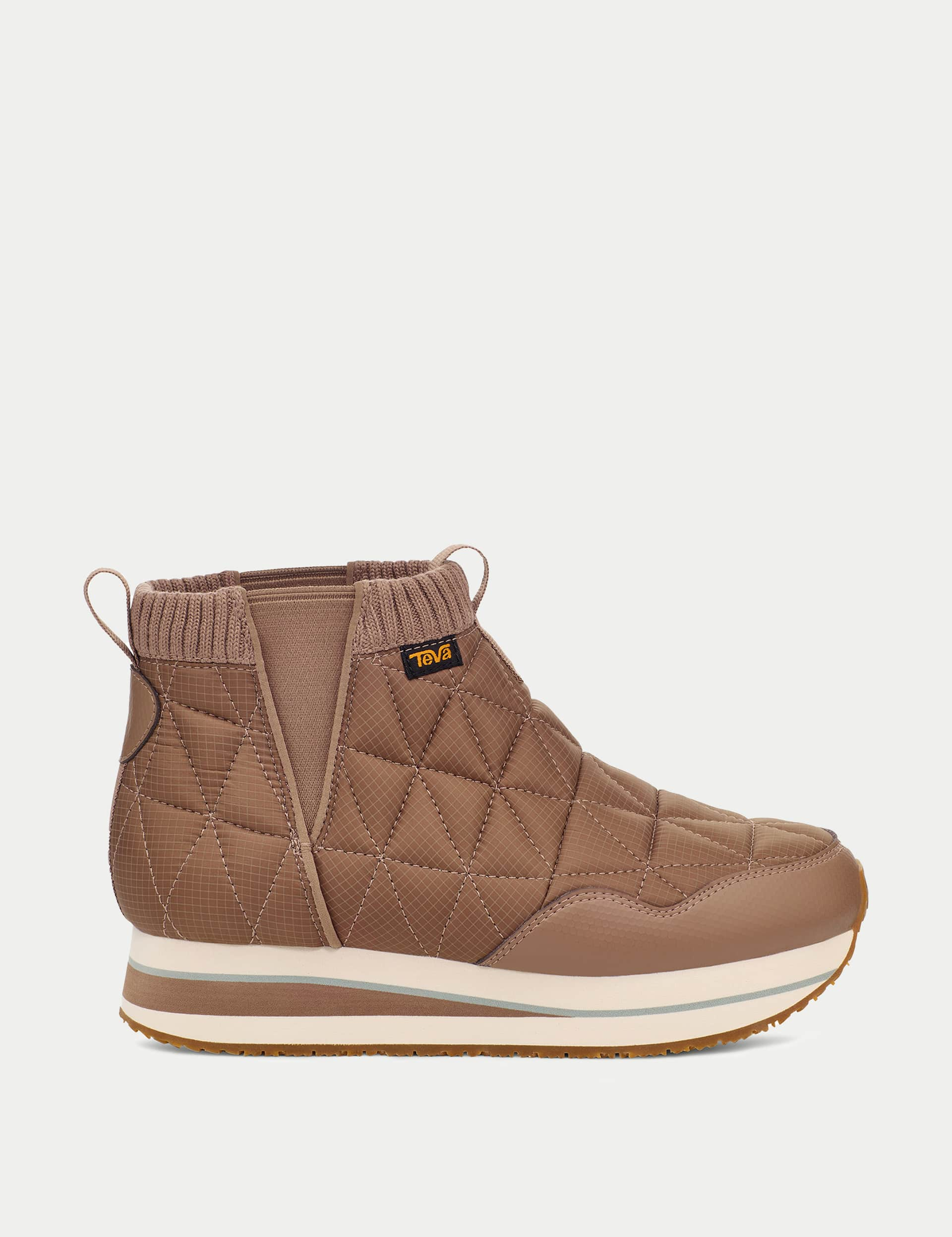 Teva Women's Quilted Platform Boots - 6 - Brown, Black,Brown