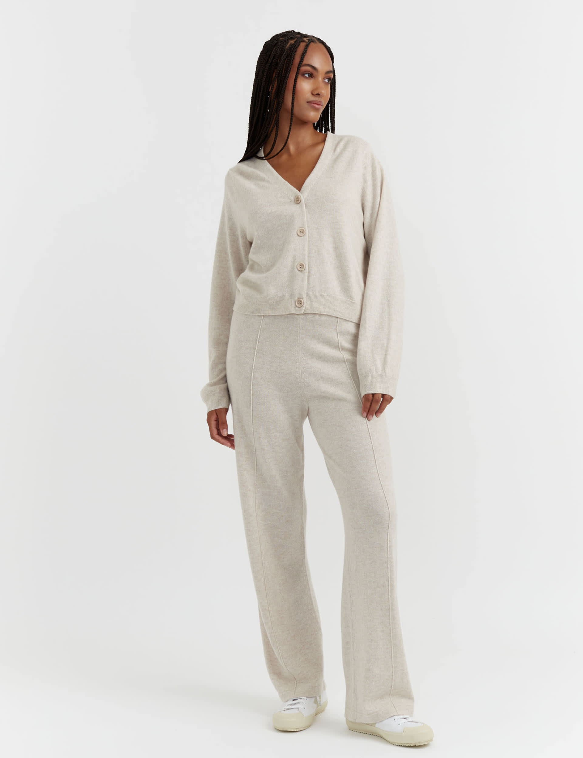 Chinti & Parker Women's Wool Rich Cropped Cardigan with Cashmere