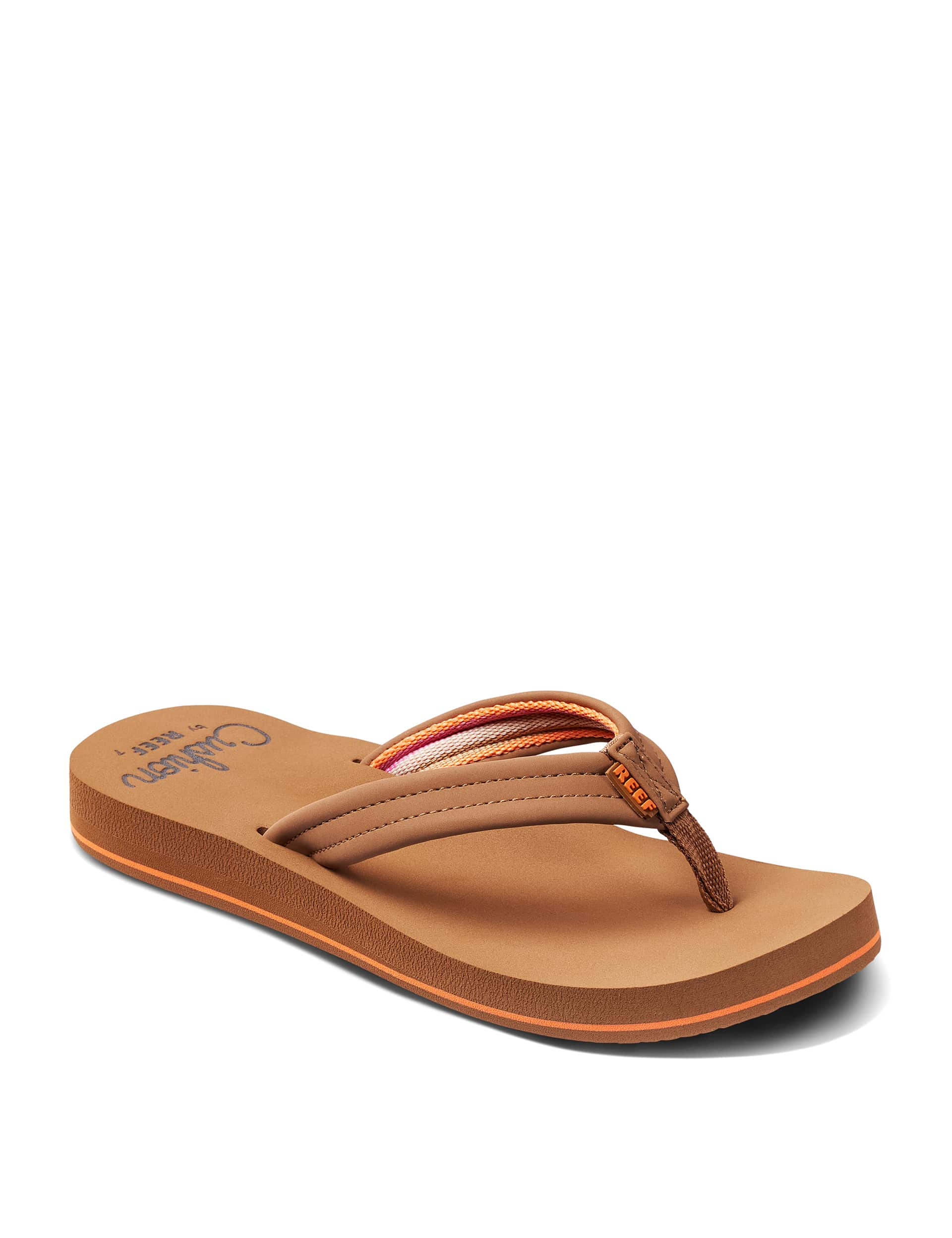 Reef Women's Cushion Breeze Flat Flip Flops - 6 - Tan, Tan