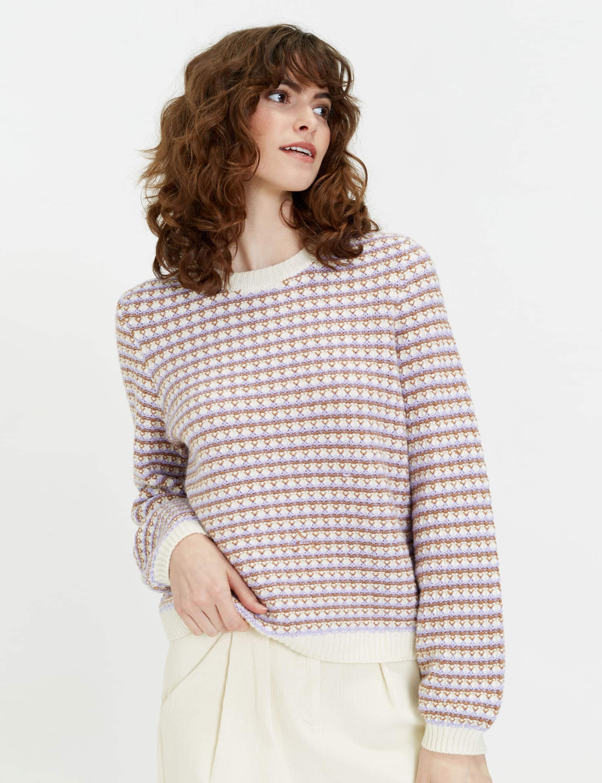 Chinti & Parker Women's Wool Rich Knitted Crew Neck Jumper with Cashmere