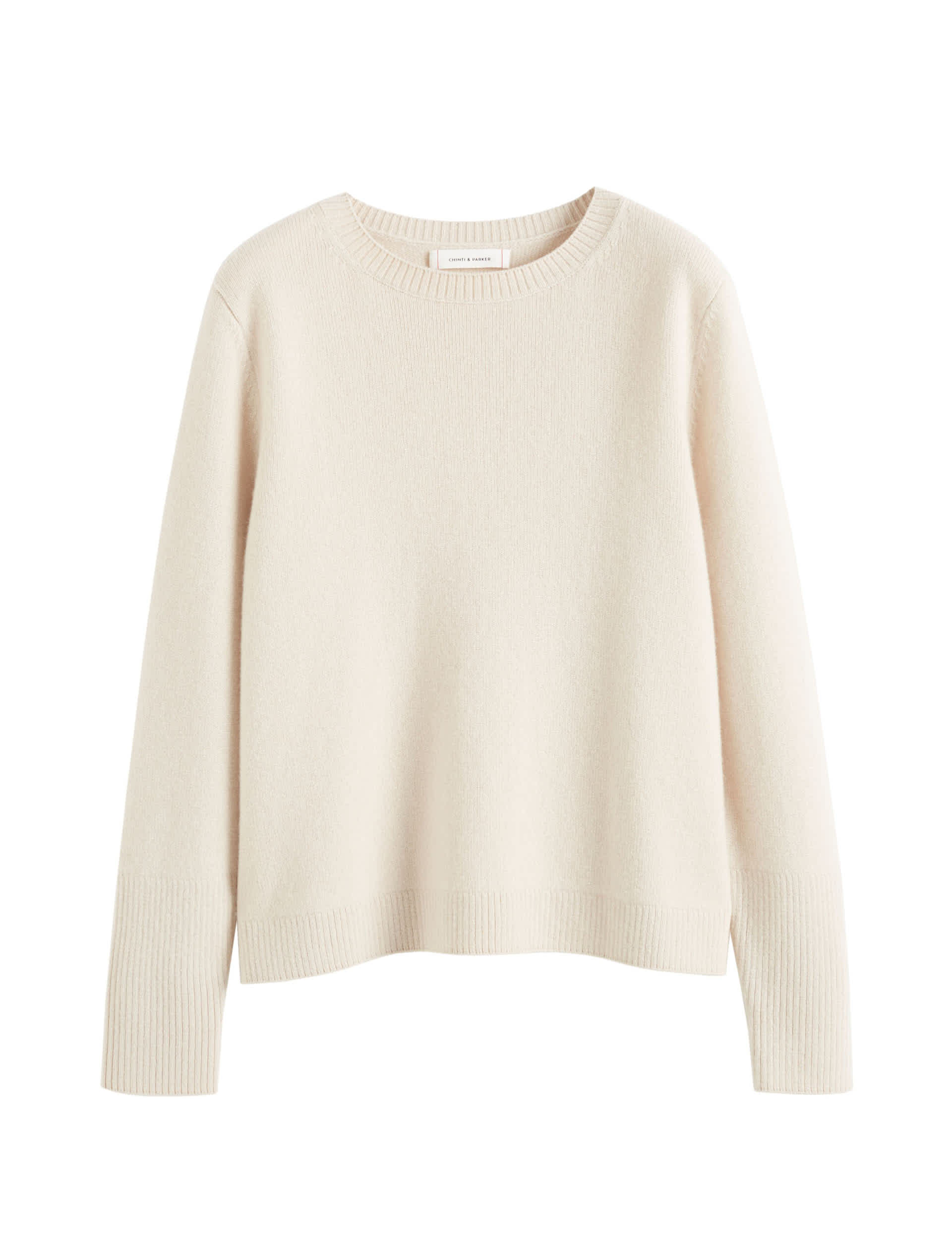 Chinti & Parker Women's Pure Cashmere Round Neck Jumper - Cream, Cream