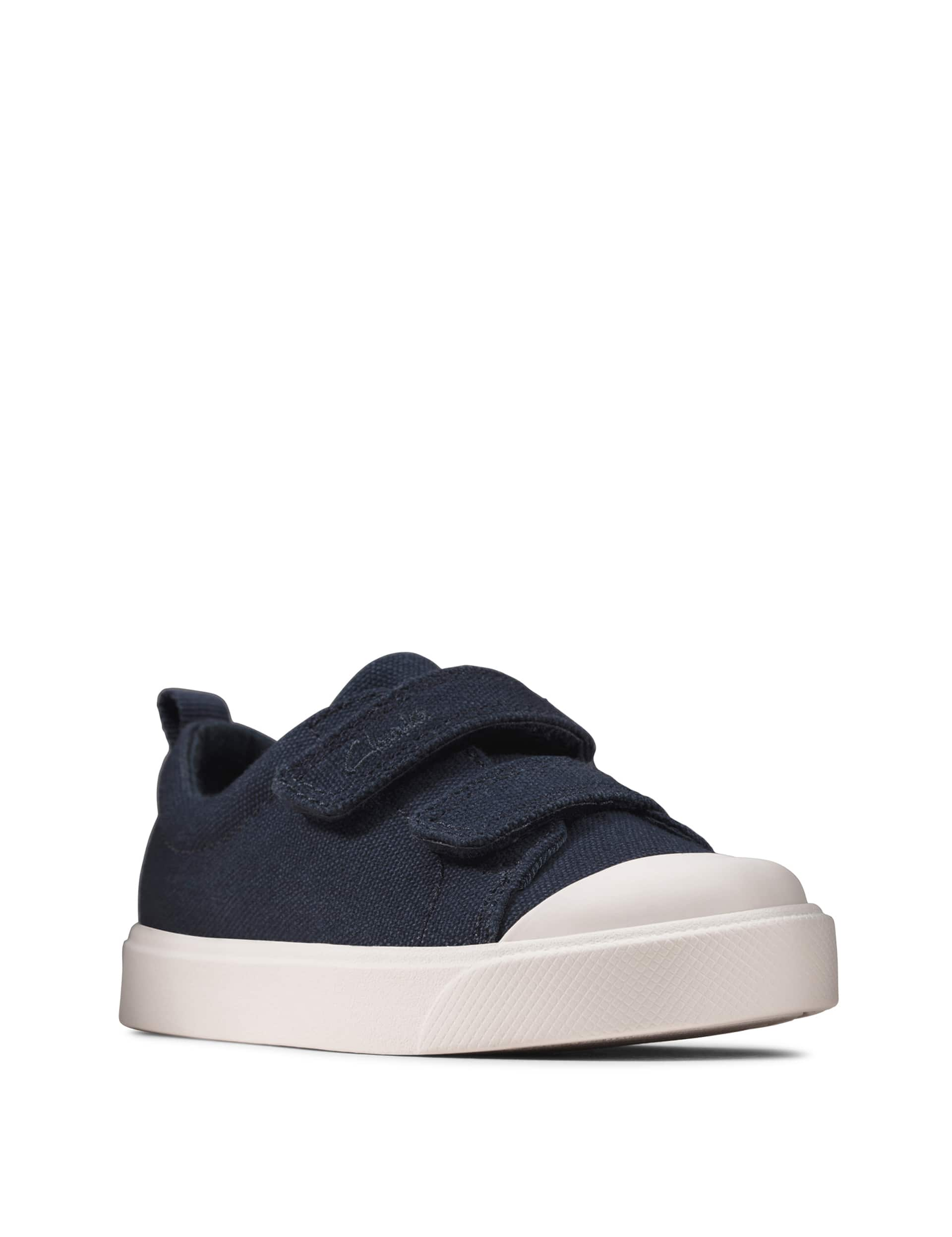 Clarks Kids Riptape Trainers (4 Small - 9.5 Small) - 4SF - Navy, Navy