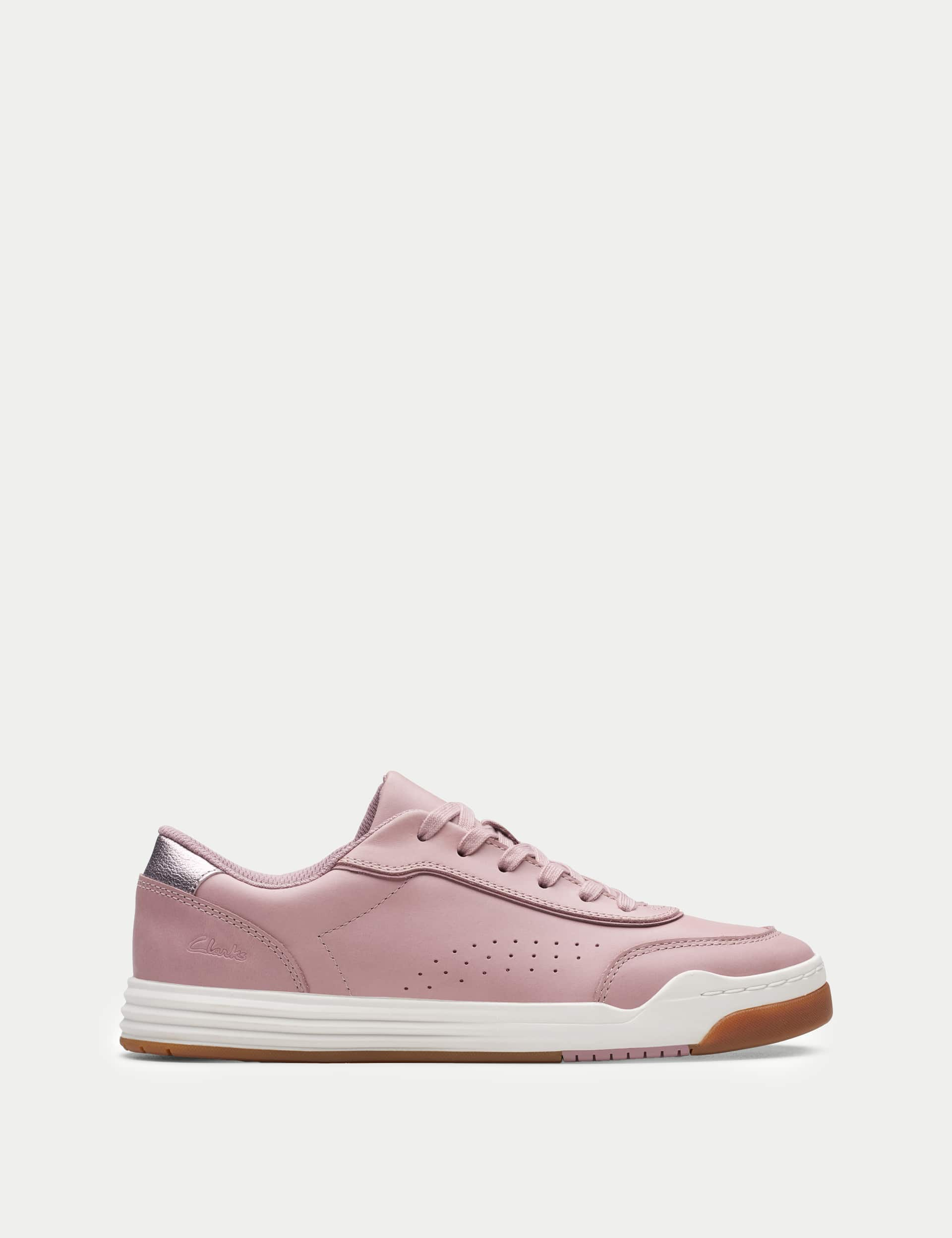 Clarks Kids Leather Trainers (13 Small - 5.5 Large) - 1 LF - Dusty Pink, Dusty Pink